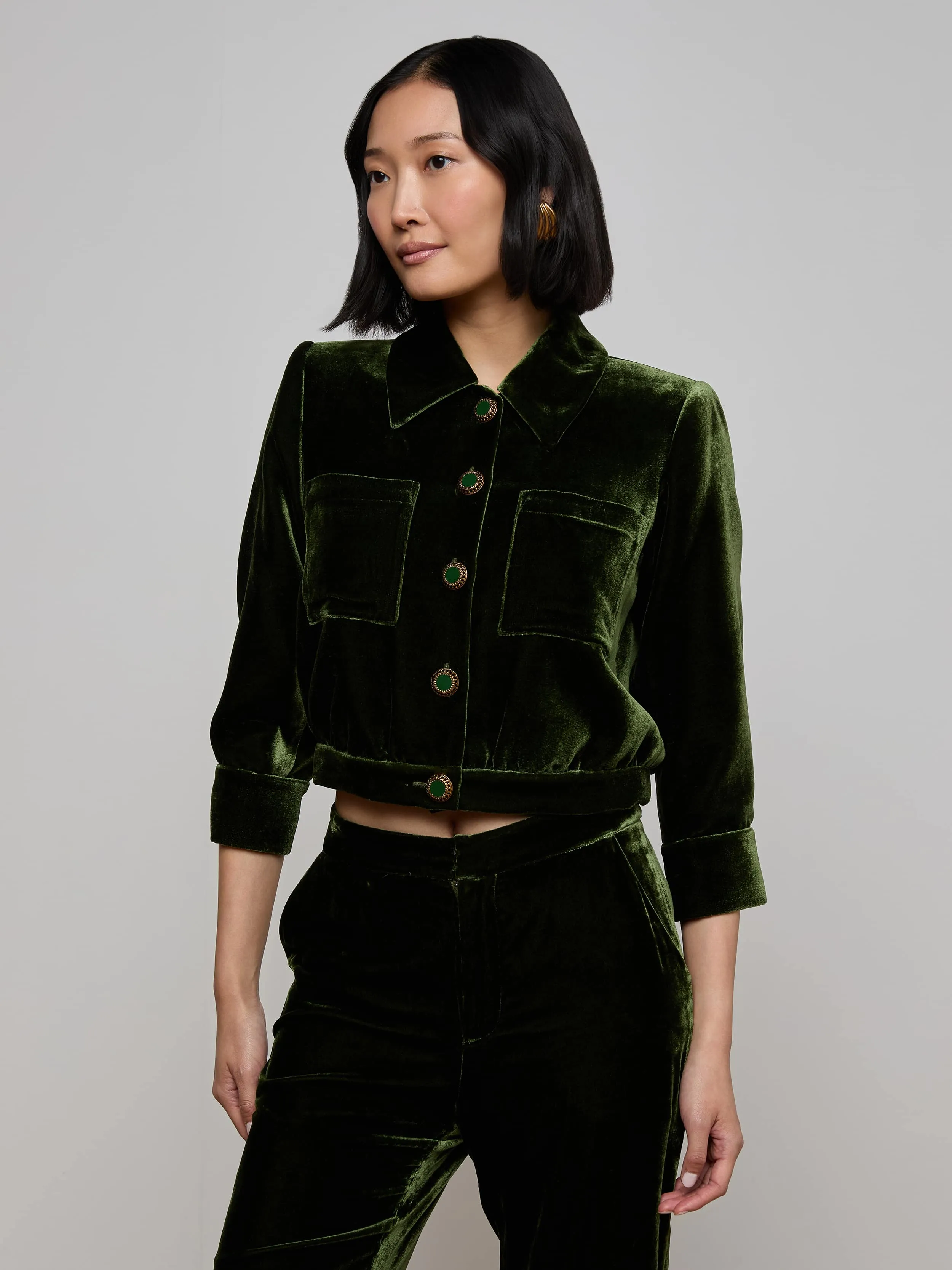 Jia Velvet Jacket sold by L'AGENCE product image thumbnail 3