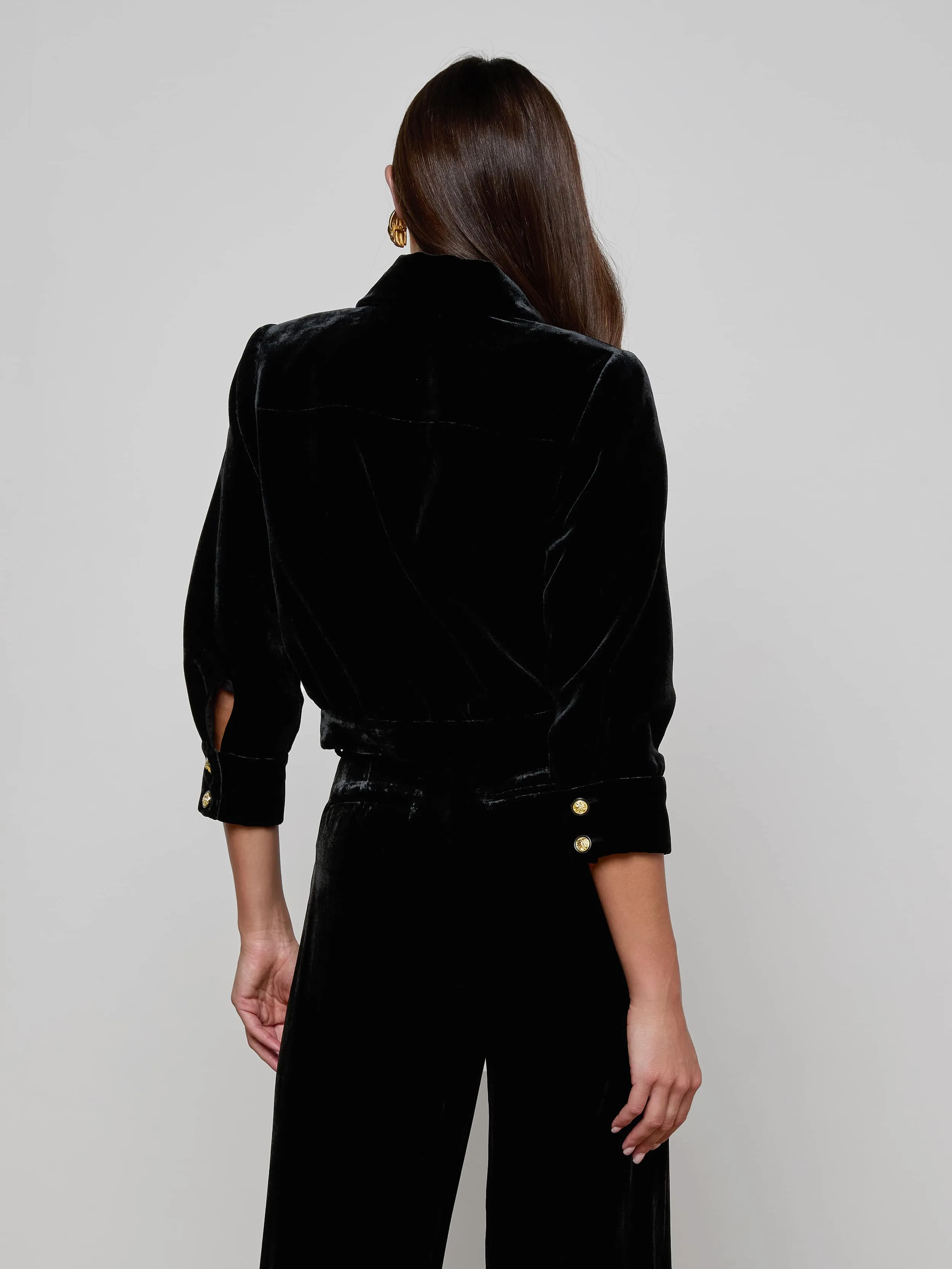 Jia Velvet Jacket sold by L'AGENCE product image thumbnail 4