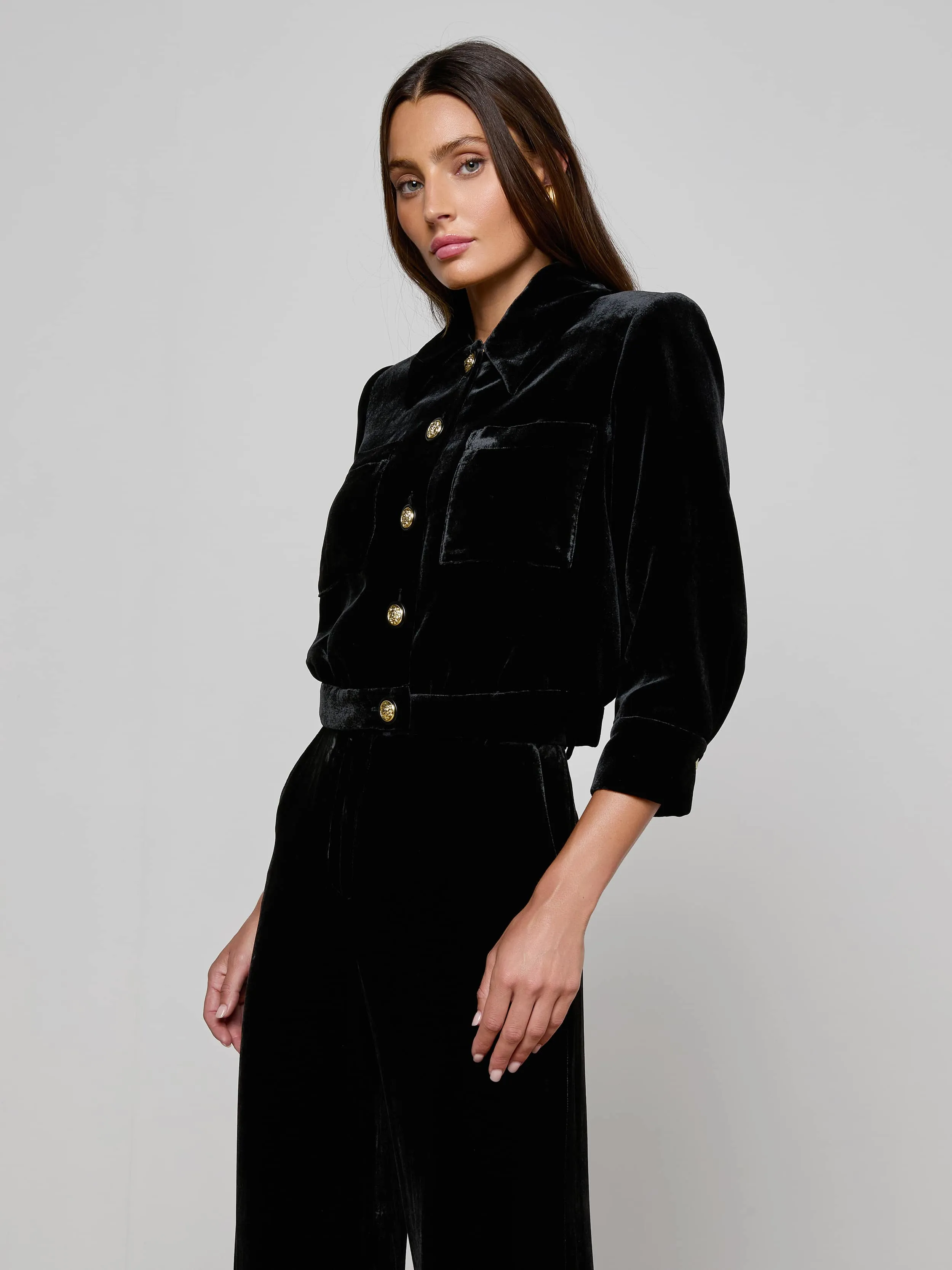 Jia Velvet Jacket sold by L'AGENCE product image thumbnail 2