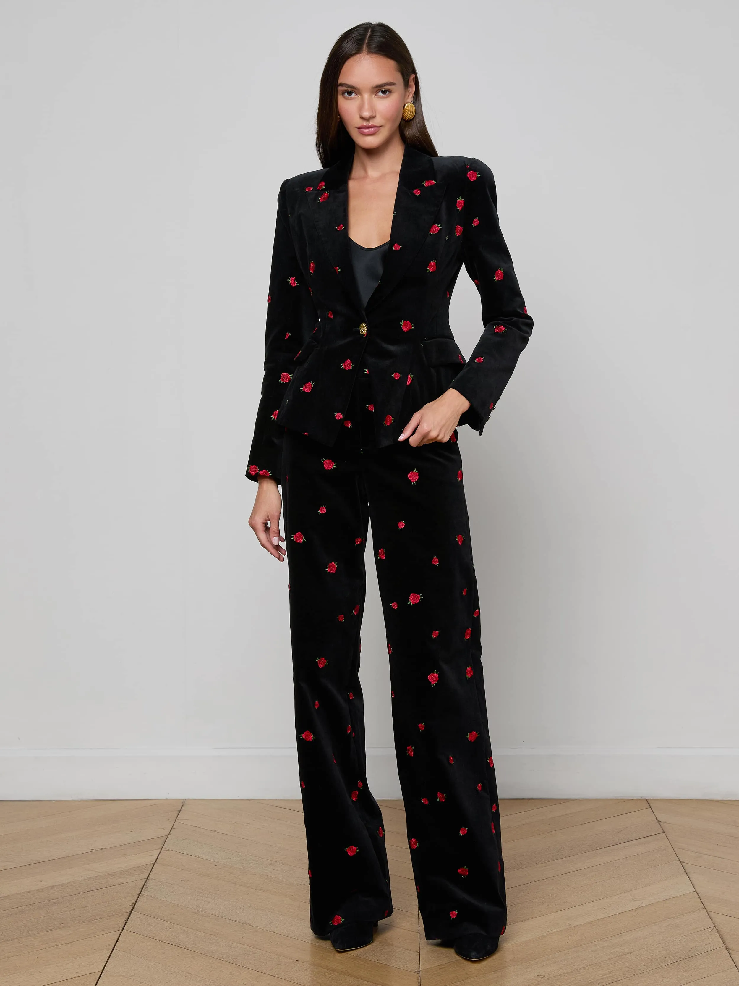 Kaisley Velvet Blazer sold by L'AGENCE product image thumbnail 3