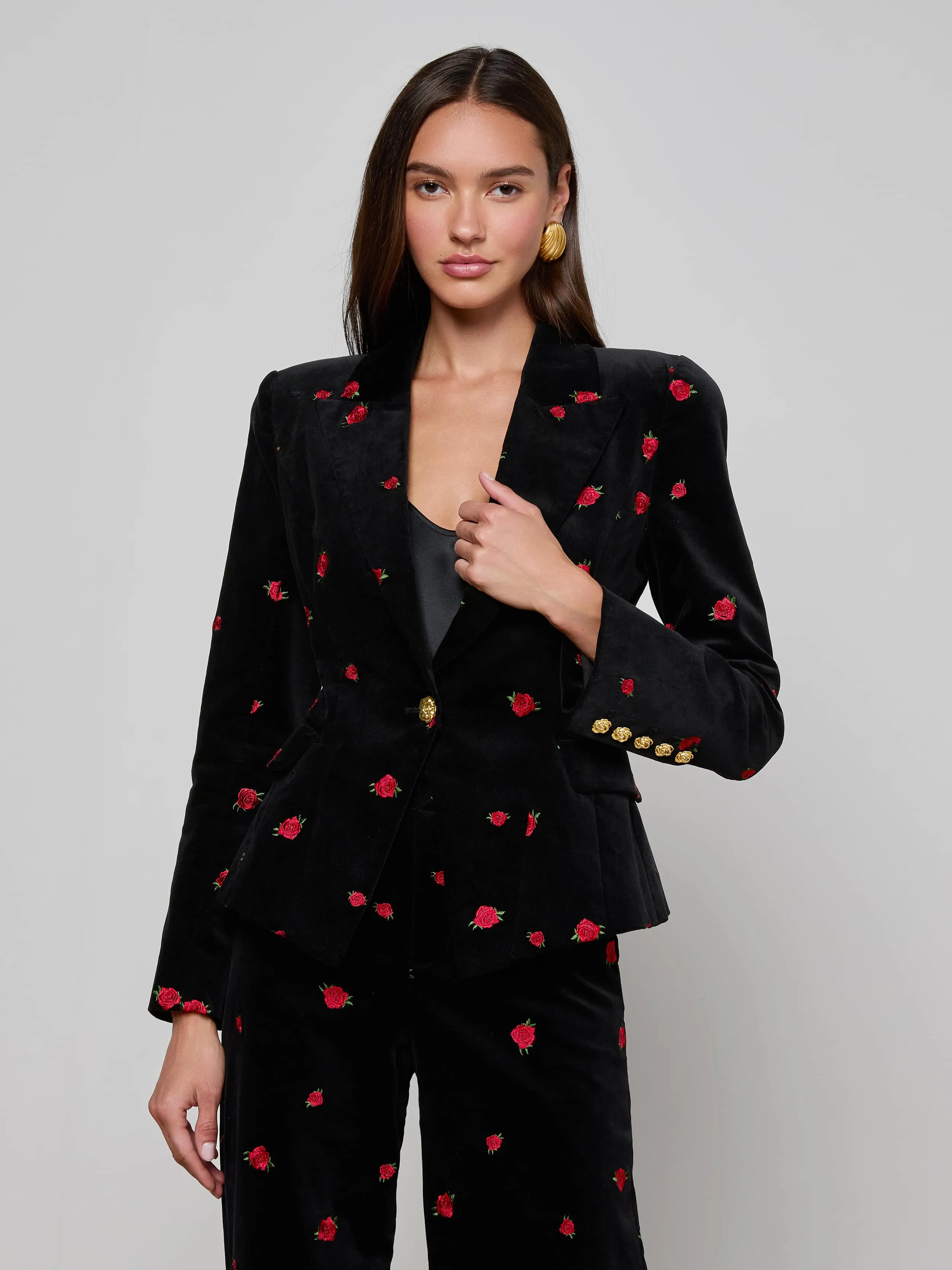 Kaisley Velvet Blazer sold by L'AGENCE