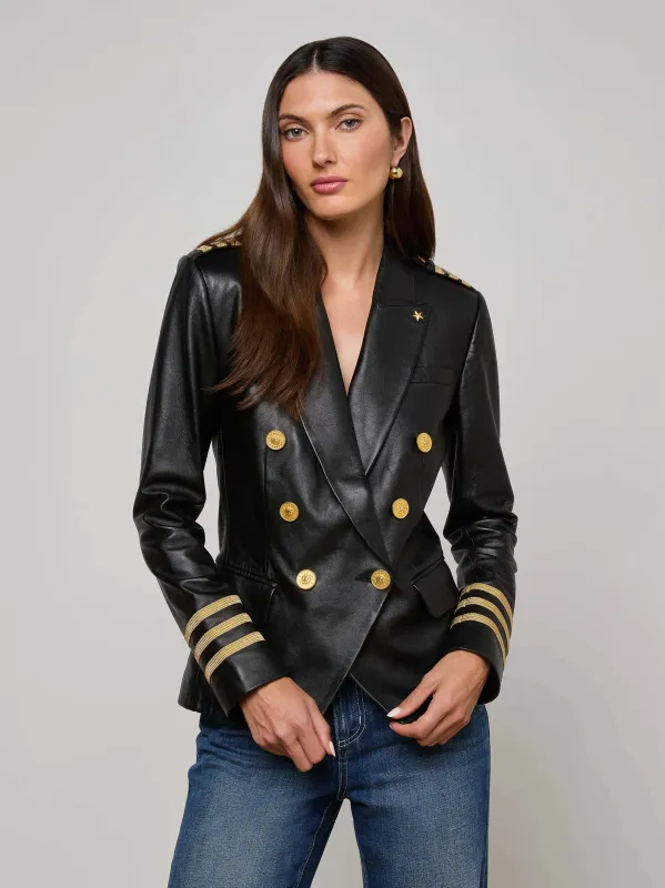 Kenzie Leather Blazer sold by L'AGENCE