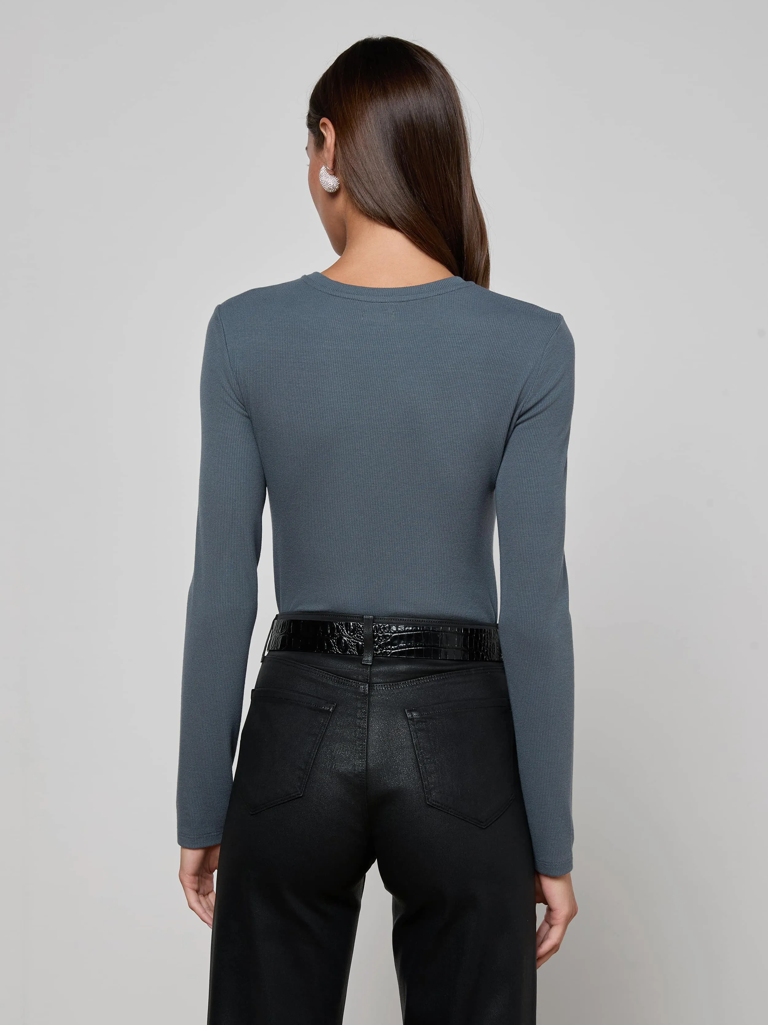 Tess Long-Sleeve Tee sold by L'AGENCE product image thumbnail 4