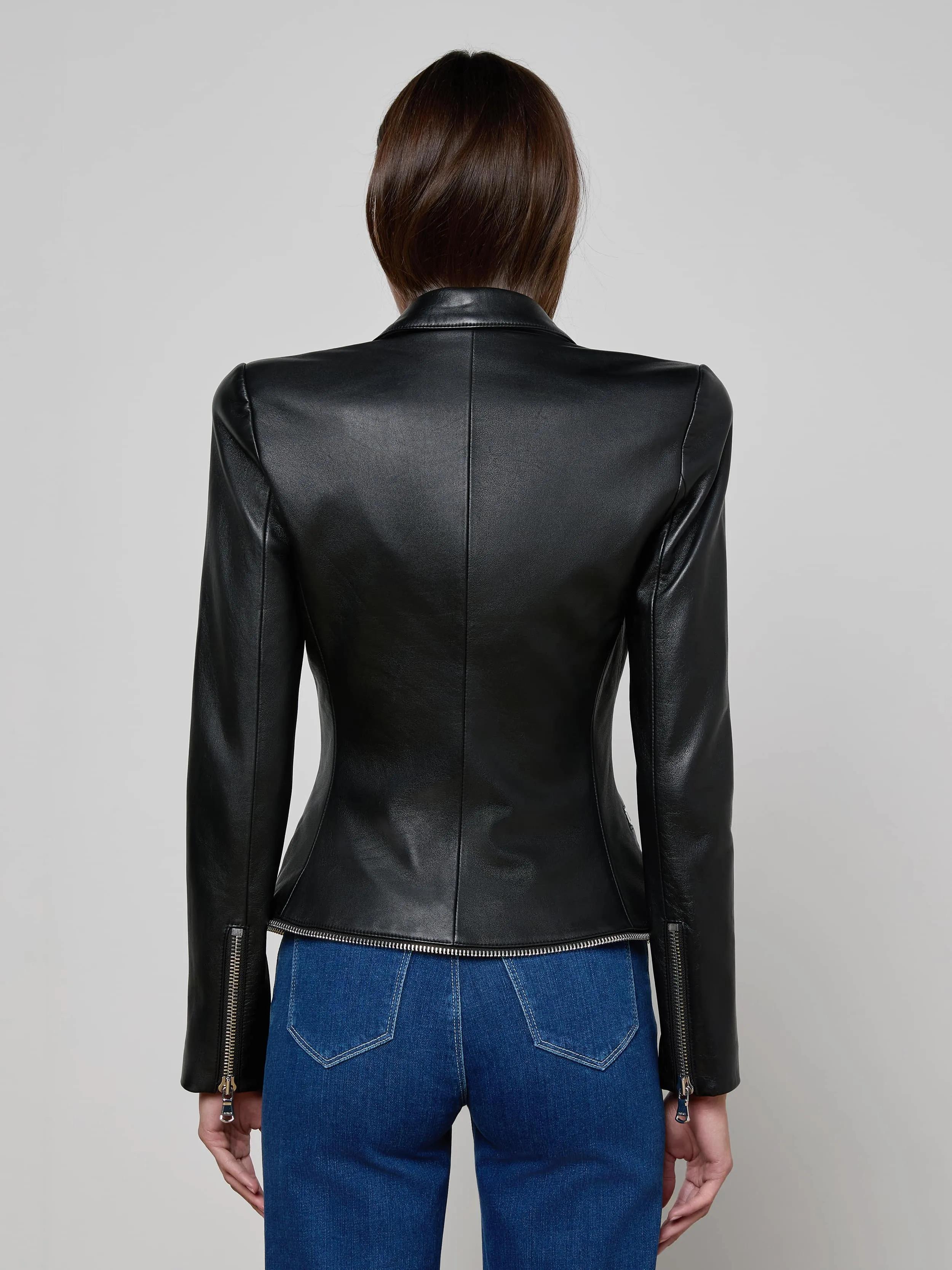 Ottilie Leather Blazer sold by L'AGENCE product image thumbnail 4