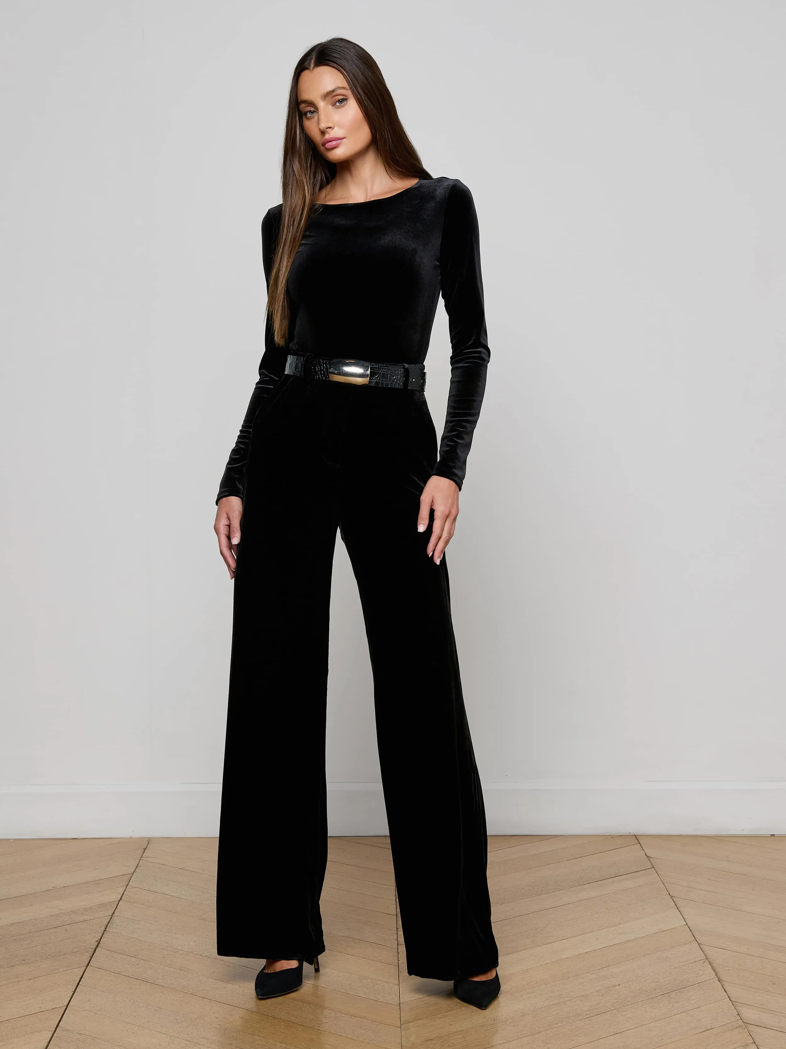 Seraphine Velvet Bodysuit sold by L'AGENCE product image thumbnail 3