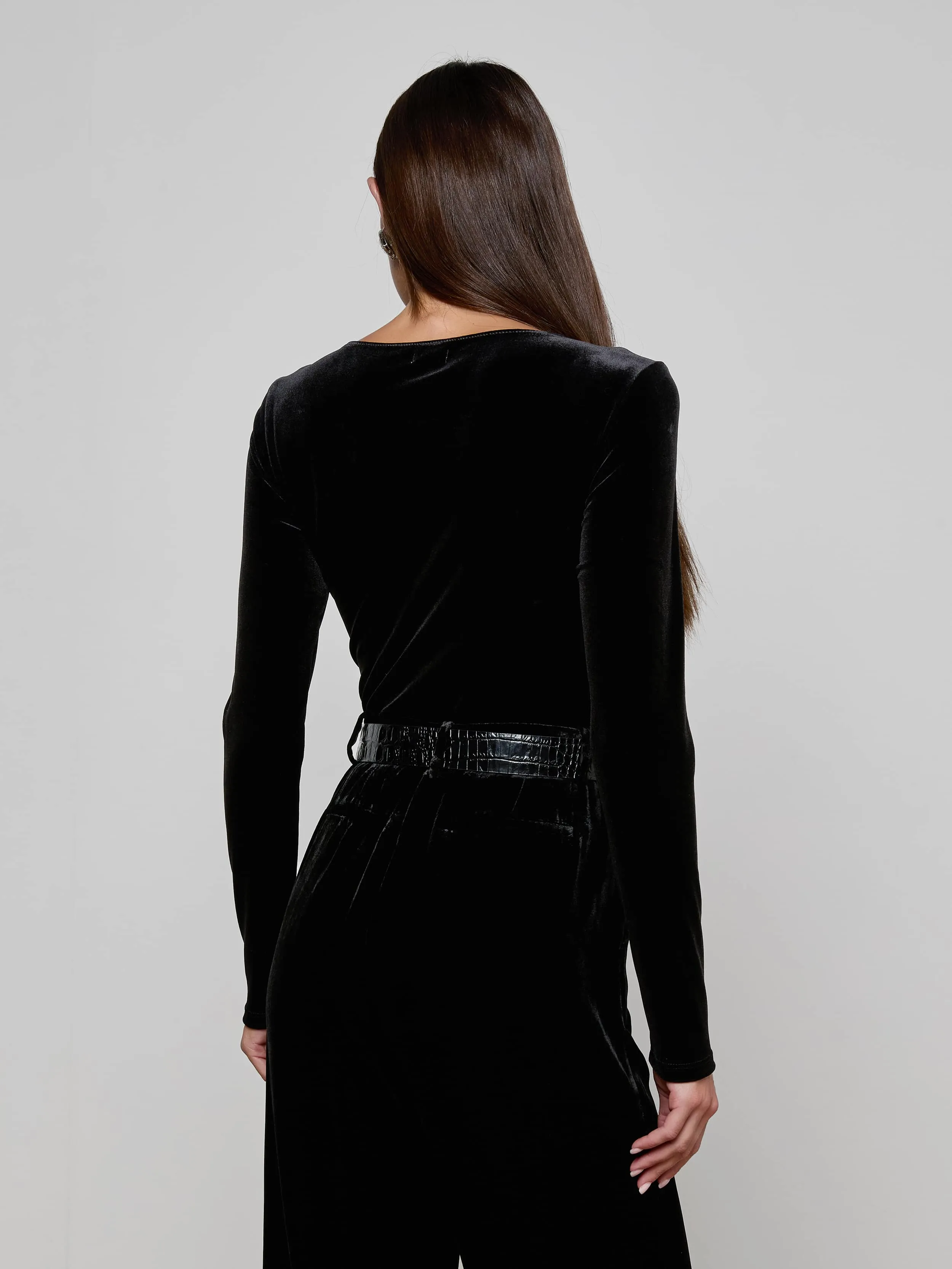 Seraphine Velvet Bodysuit sold by L'AGENCE product image thumbnail 4