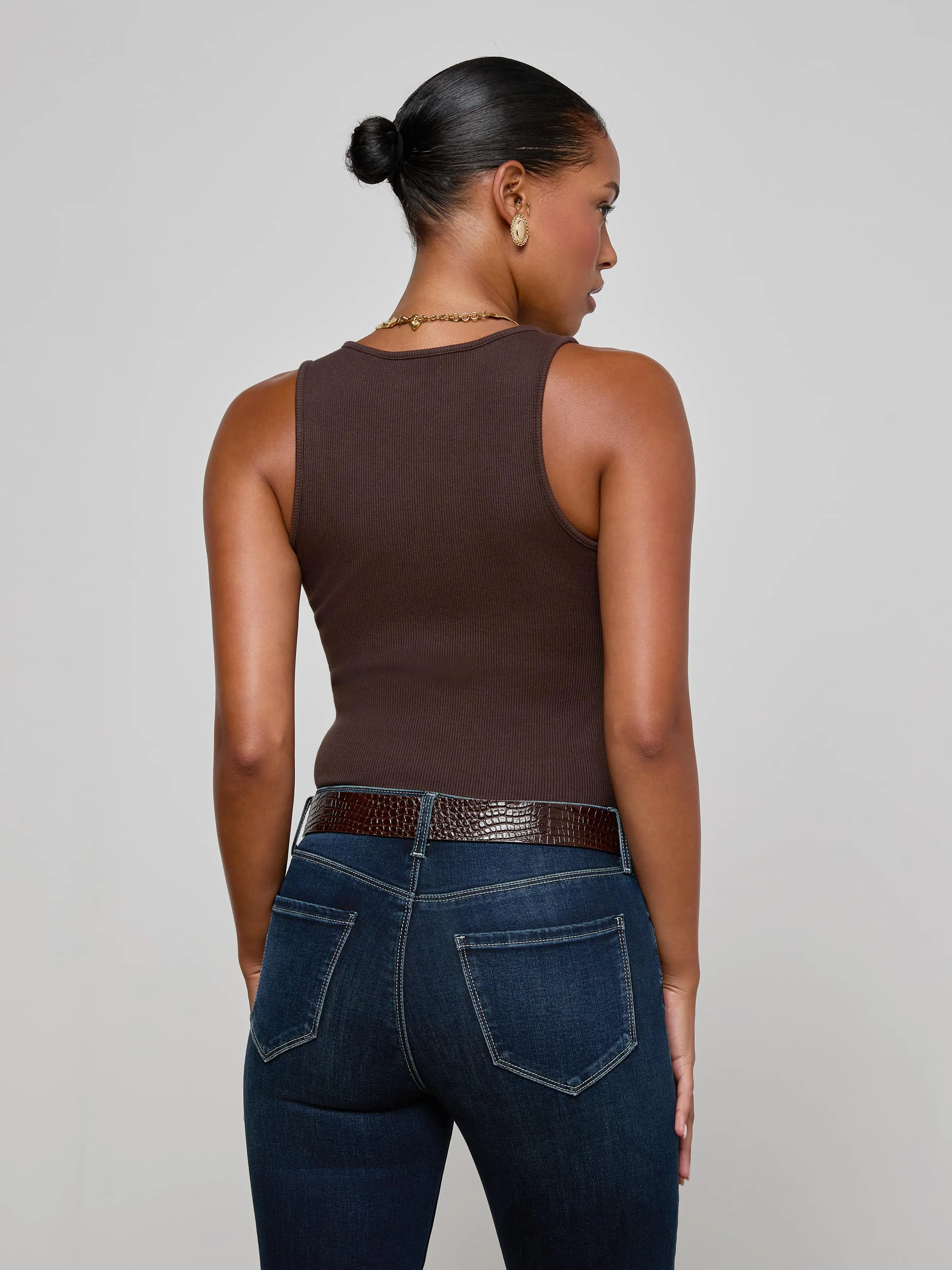 Adira Scoopneck Tank sold by L'AGENCE product image thumbnail 4
