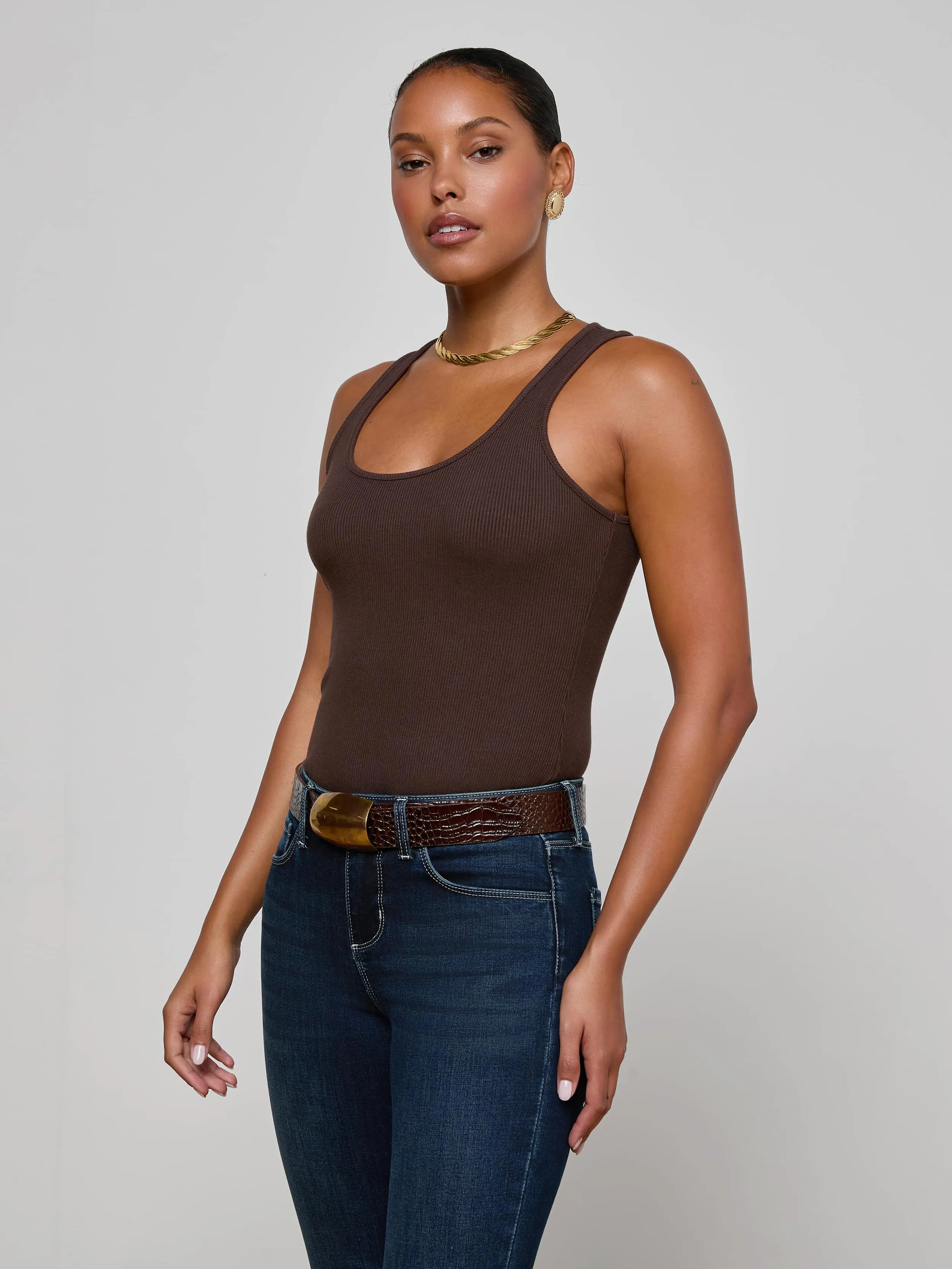Adira Scoopneck Tank sold by L'AGENCE product image thumbnail 2