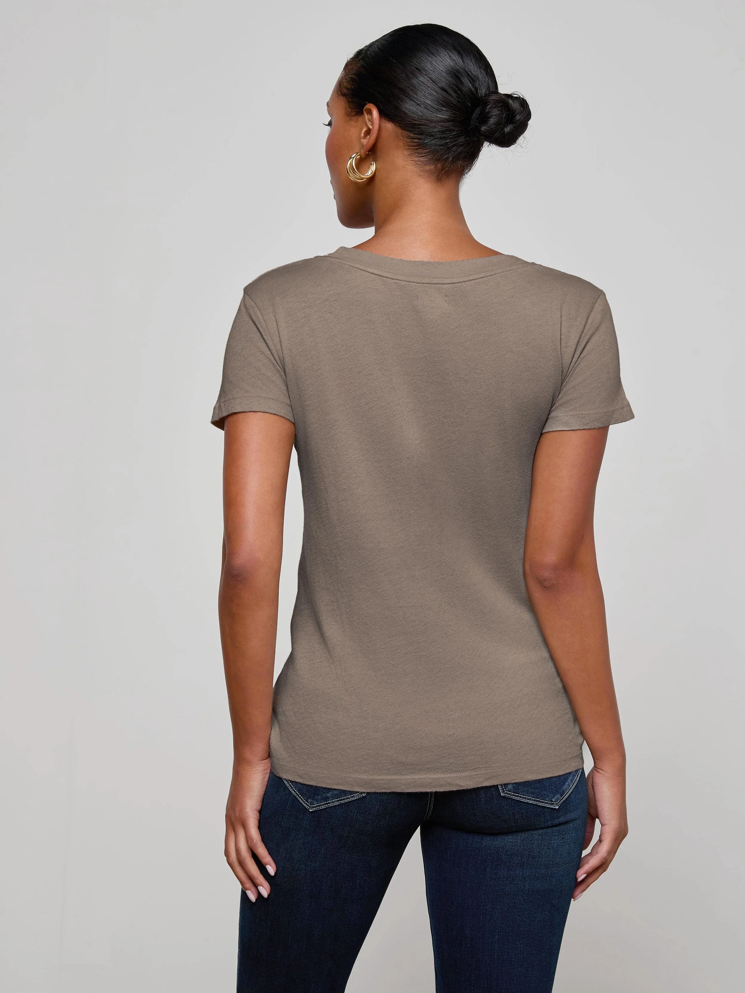 Cory Cotton Scoopneck Tee sold by L'AGENCE product image thumbnail 4