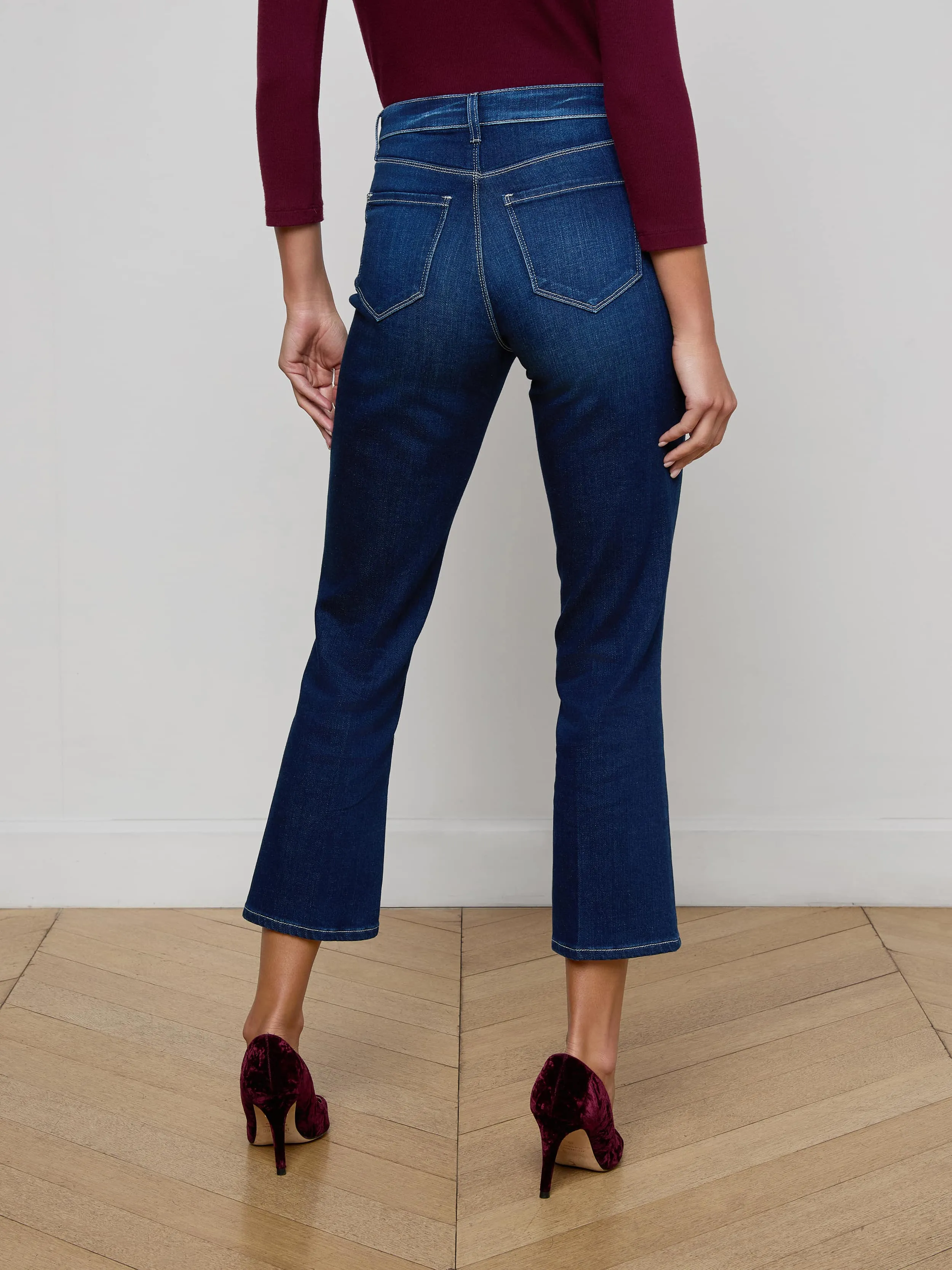 Noya Cropped Slim Flare Jean sold by L'AGENCE product image thumbnail 4