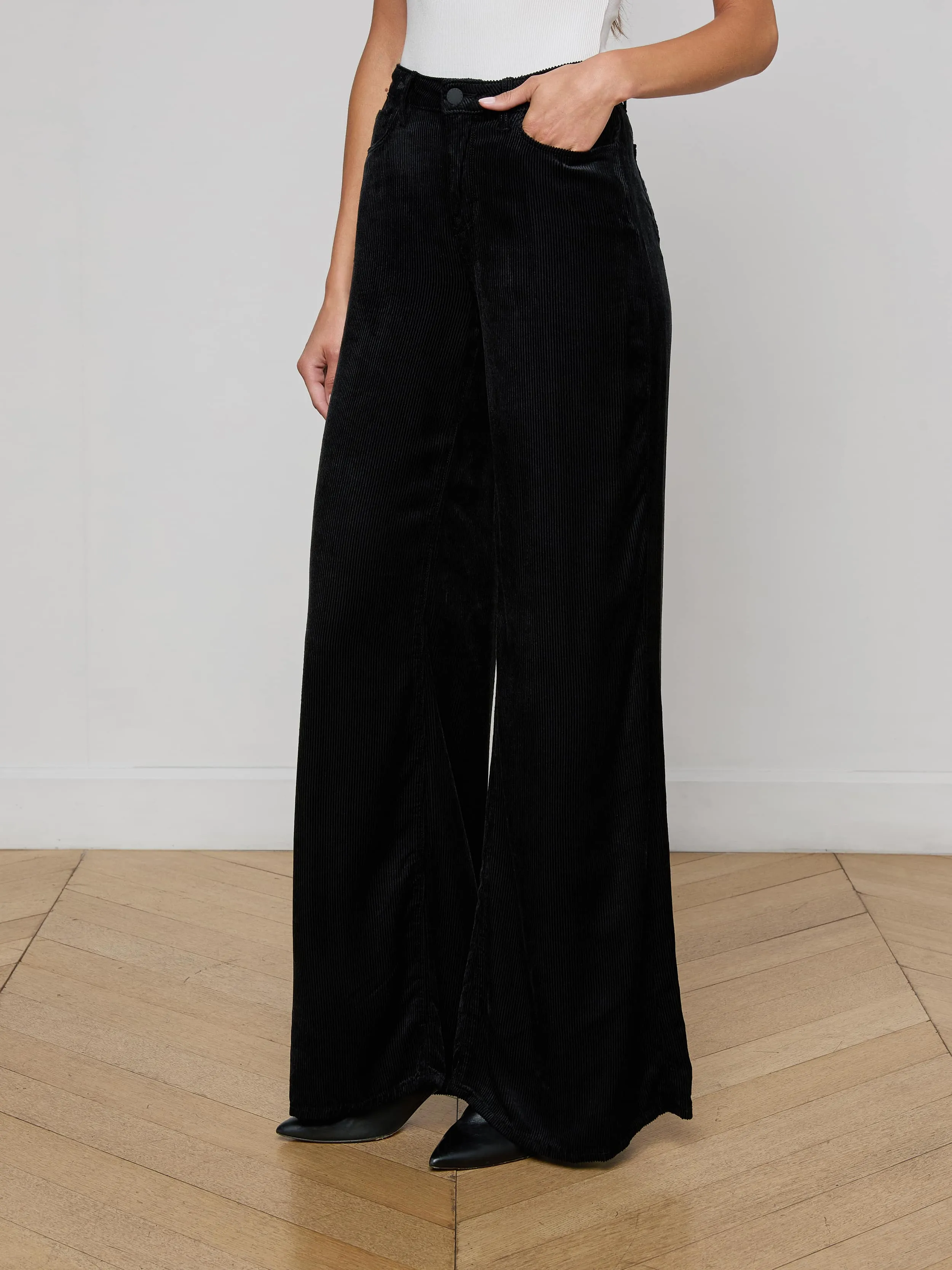 Quincy Wide-Leg Corduroy Pant sold by L'AGENCE product image thumbnail 3