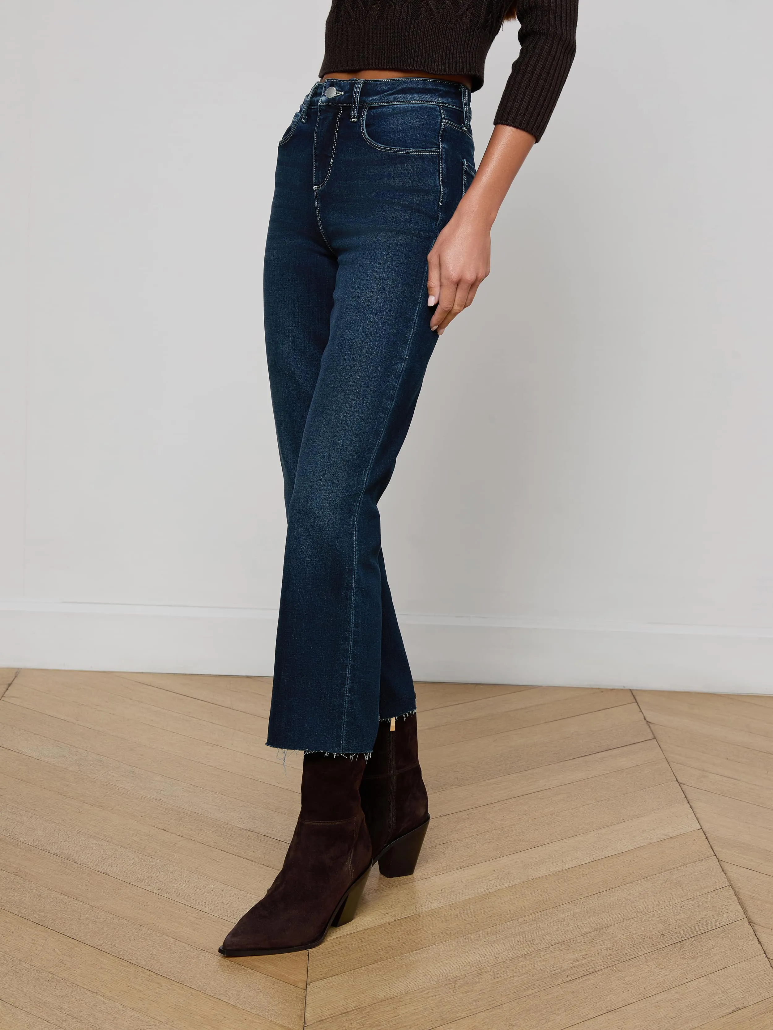 Kendra Cropped Flare Jean sold by L'AGENCE product image thumbnail 3