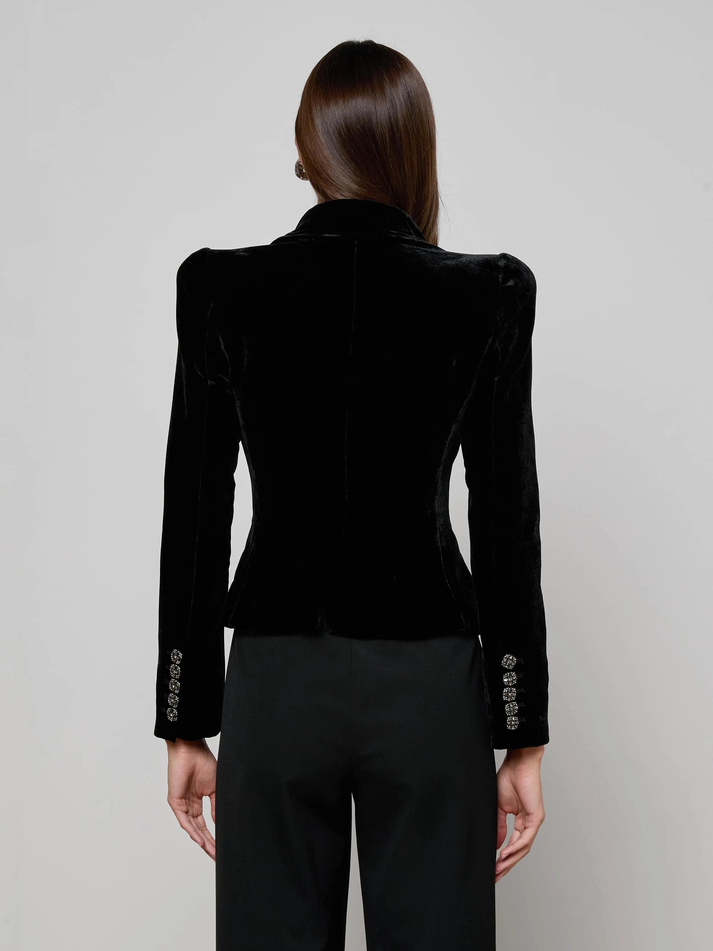 Bethany Velvet Blazer sold by L'AGENCE product image thumbnail 4