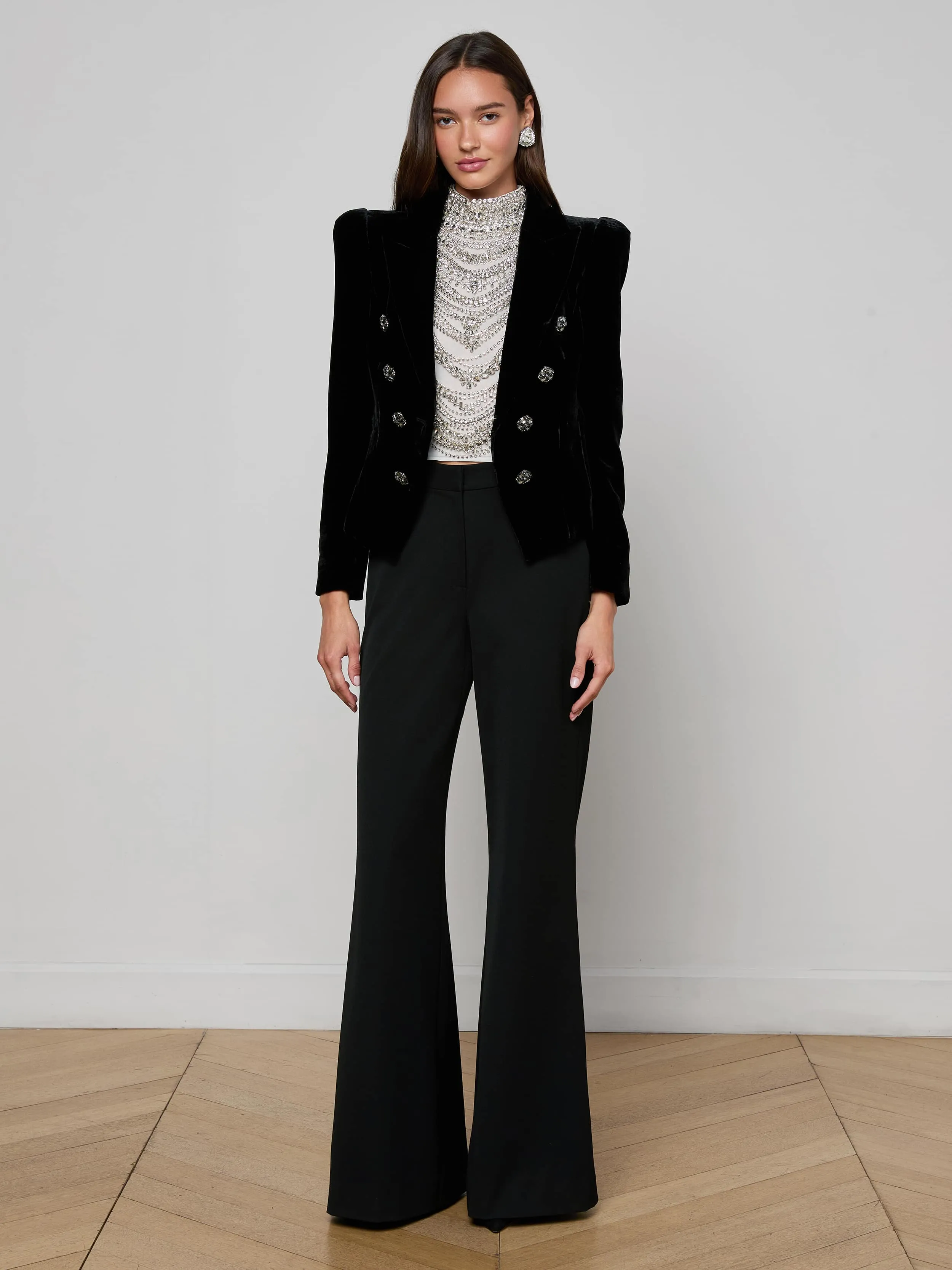 Bethany Velvet Blazer sold by L'AGENCE product image thumbnail 3
