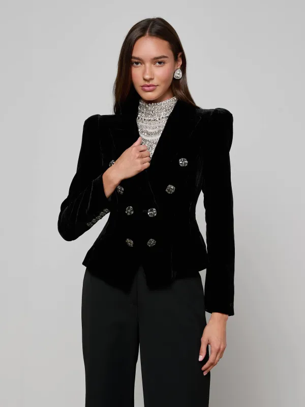 Bethany Velvet Blazer sold by L'AGENCE