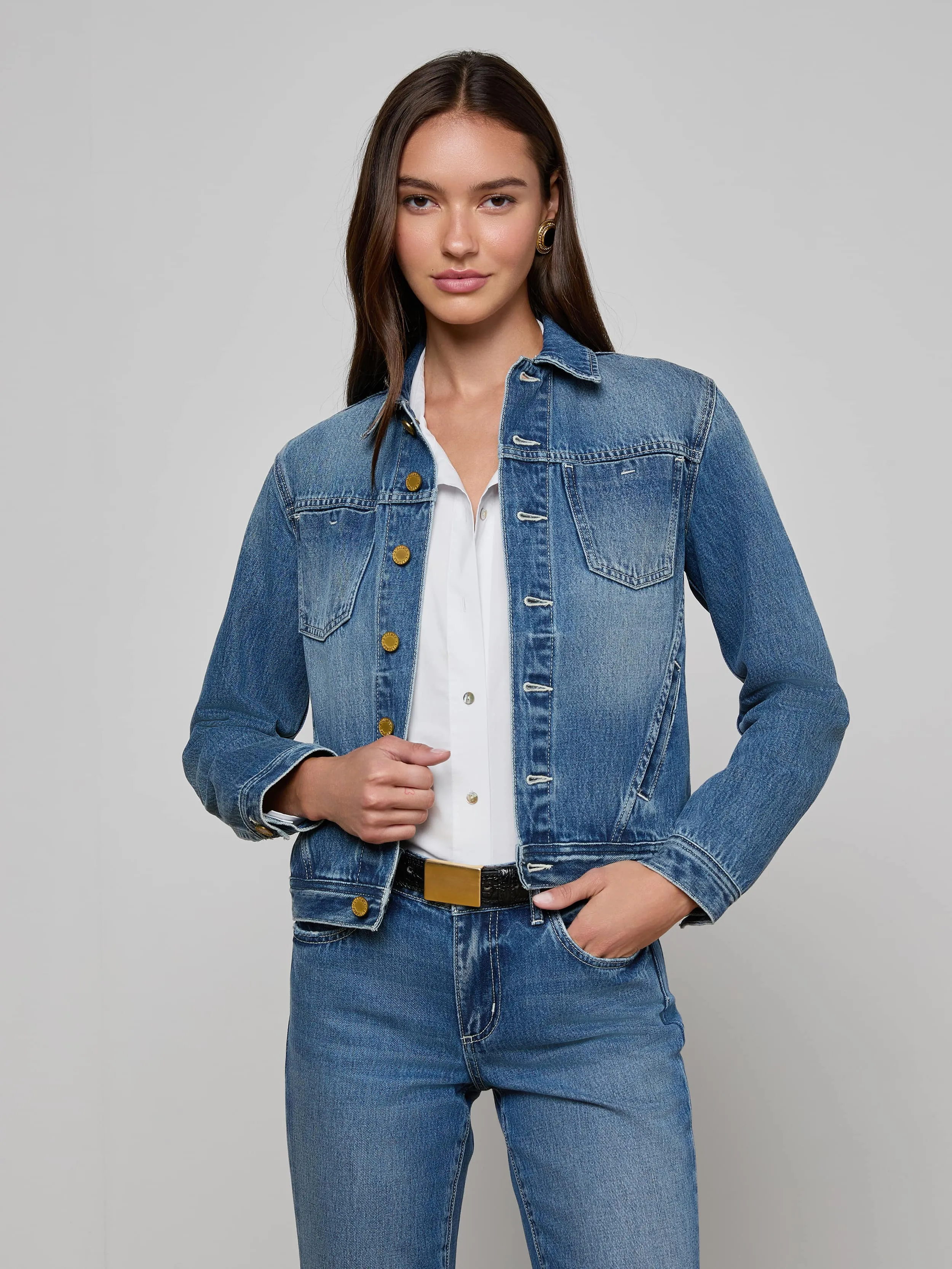Celine Jean Jacket sold by L'AGENCE product image thumbnail 3