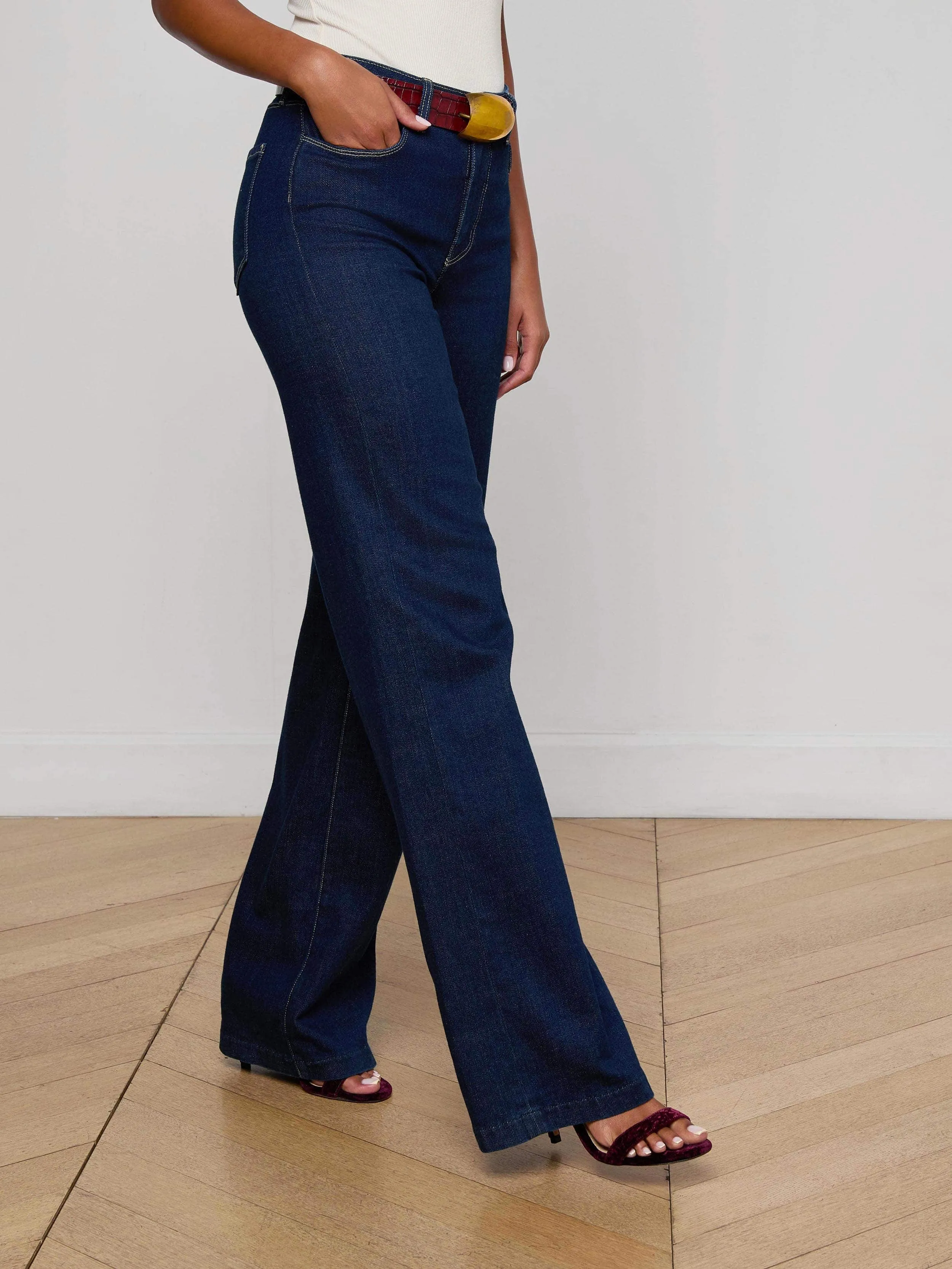 Clayton Wide-Leg Jean sold by L'AGENCE product image thumbnail 3