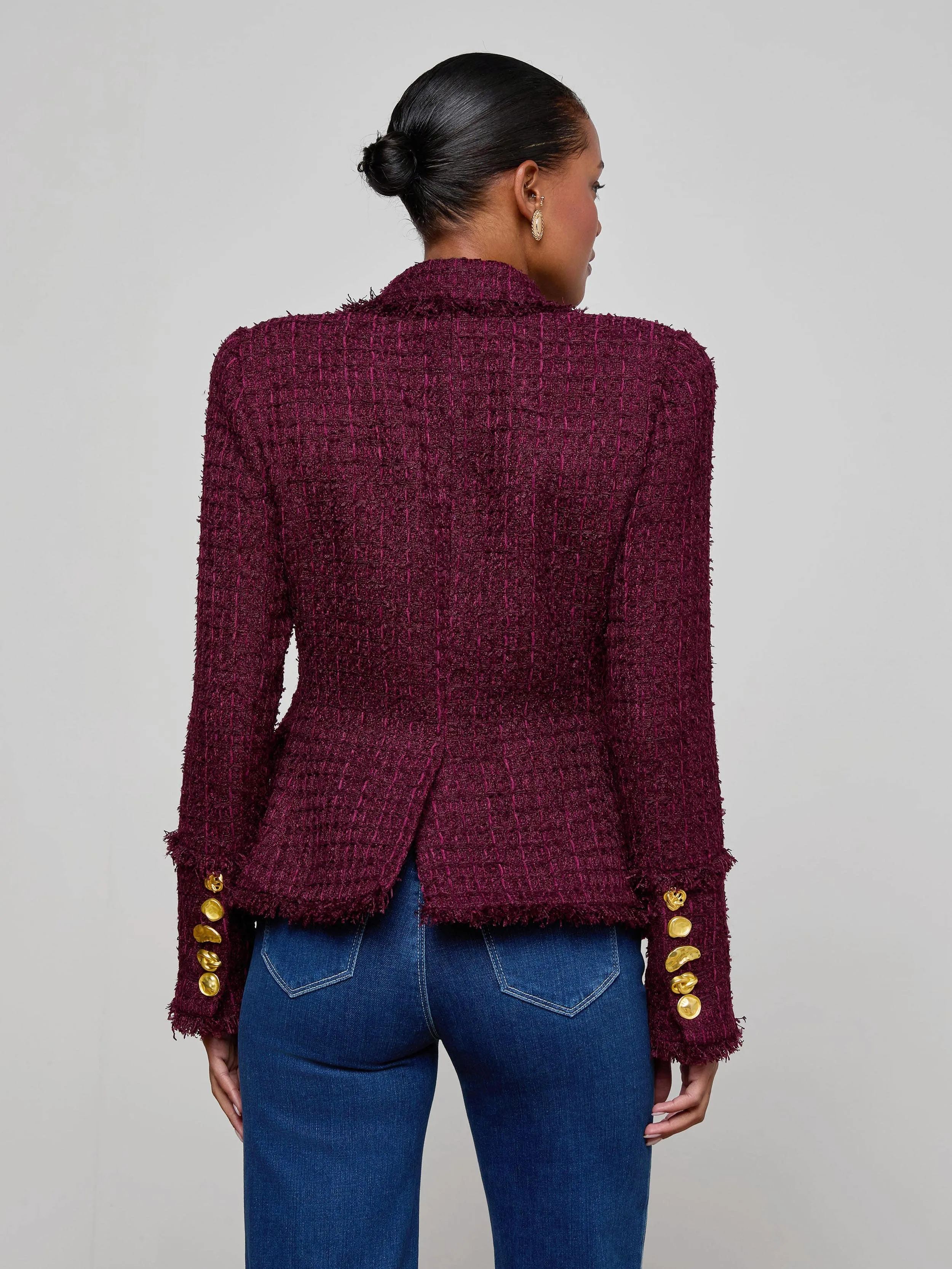 Kaisley Tweed Blazer sold by L'AGENCE product image thumbnail 4