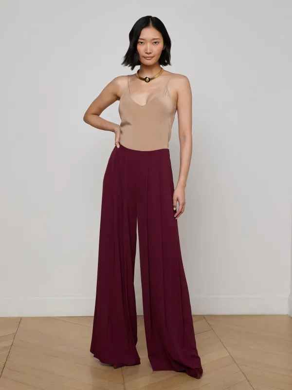 Nova Pleated Wide-Leg Pant sold by L'AGENCE