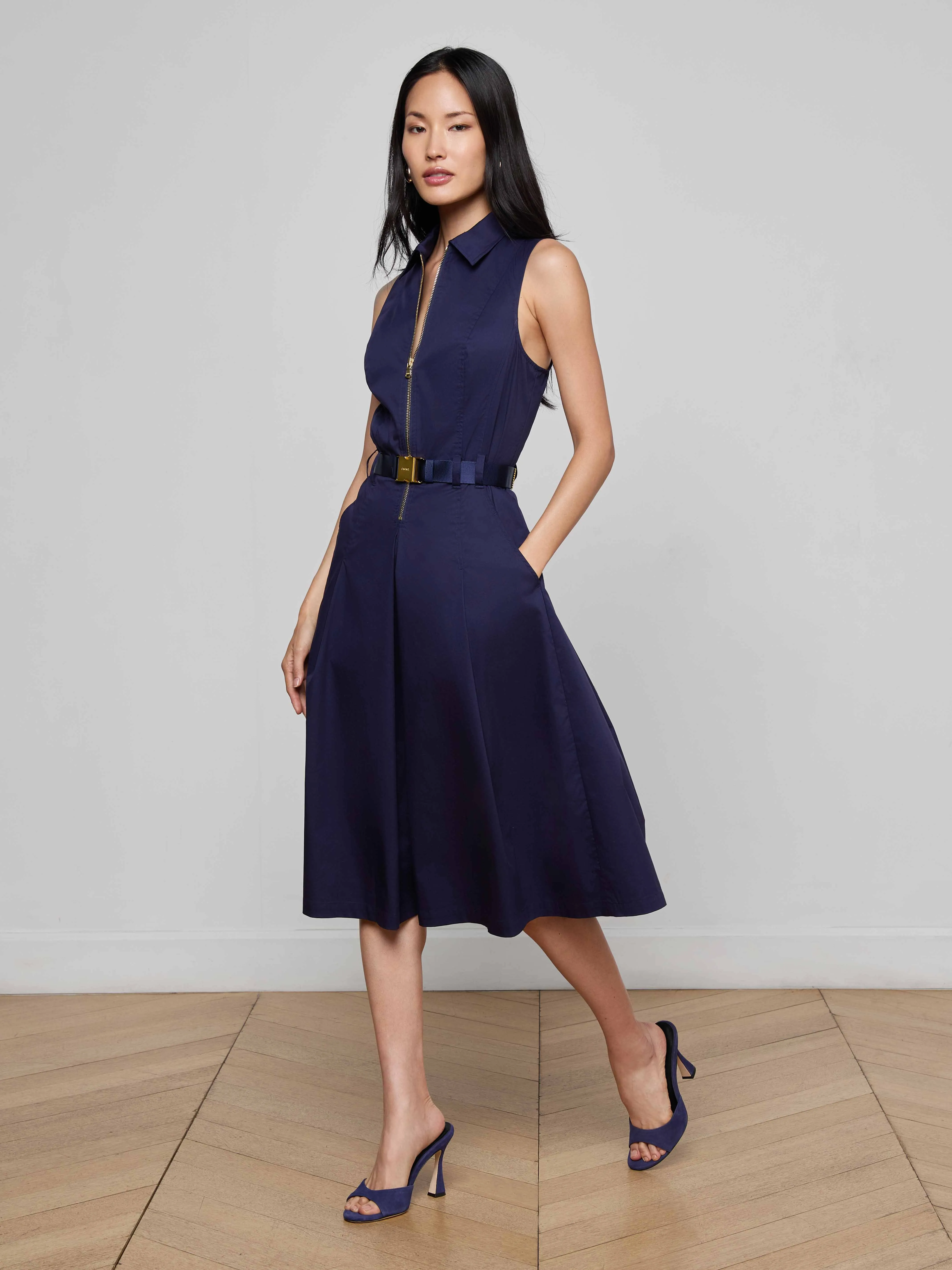 Kylo Poplin Shirt Dress sold by L'AGENCE product image thumbnail 2