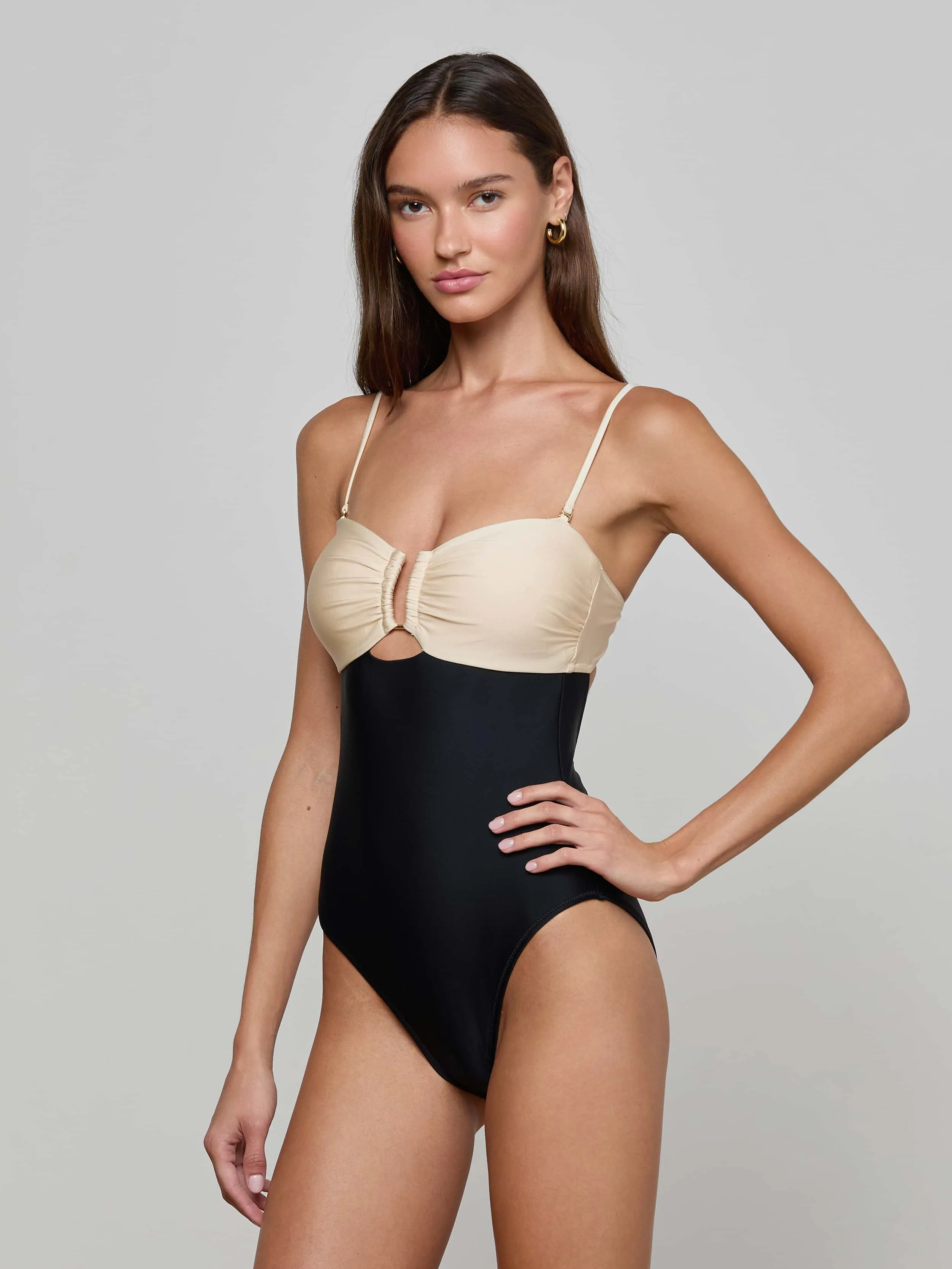 Emilia Bandeau One-Piece Swimsuit sold by L'AGENCE product image thumbnail 4