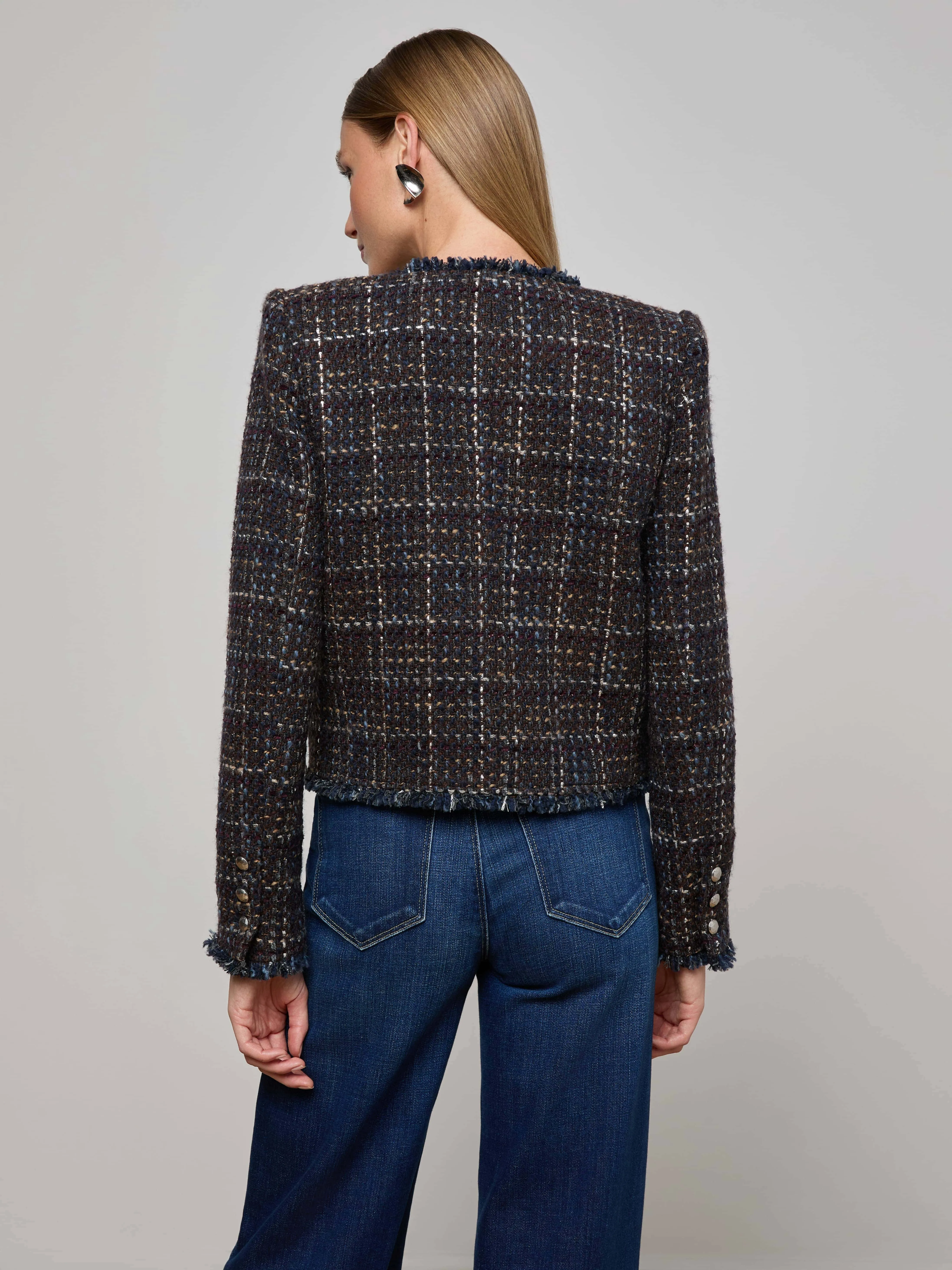 Zaya Tweed Jacket sold by L'AGENCE product image thumbnail 4