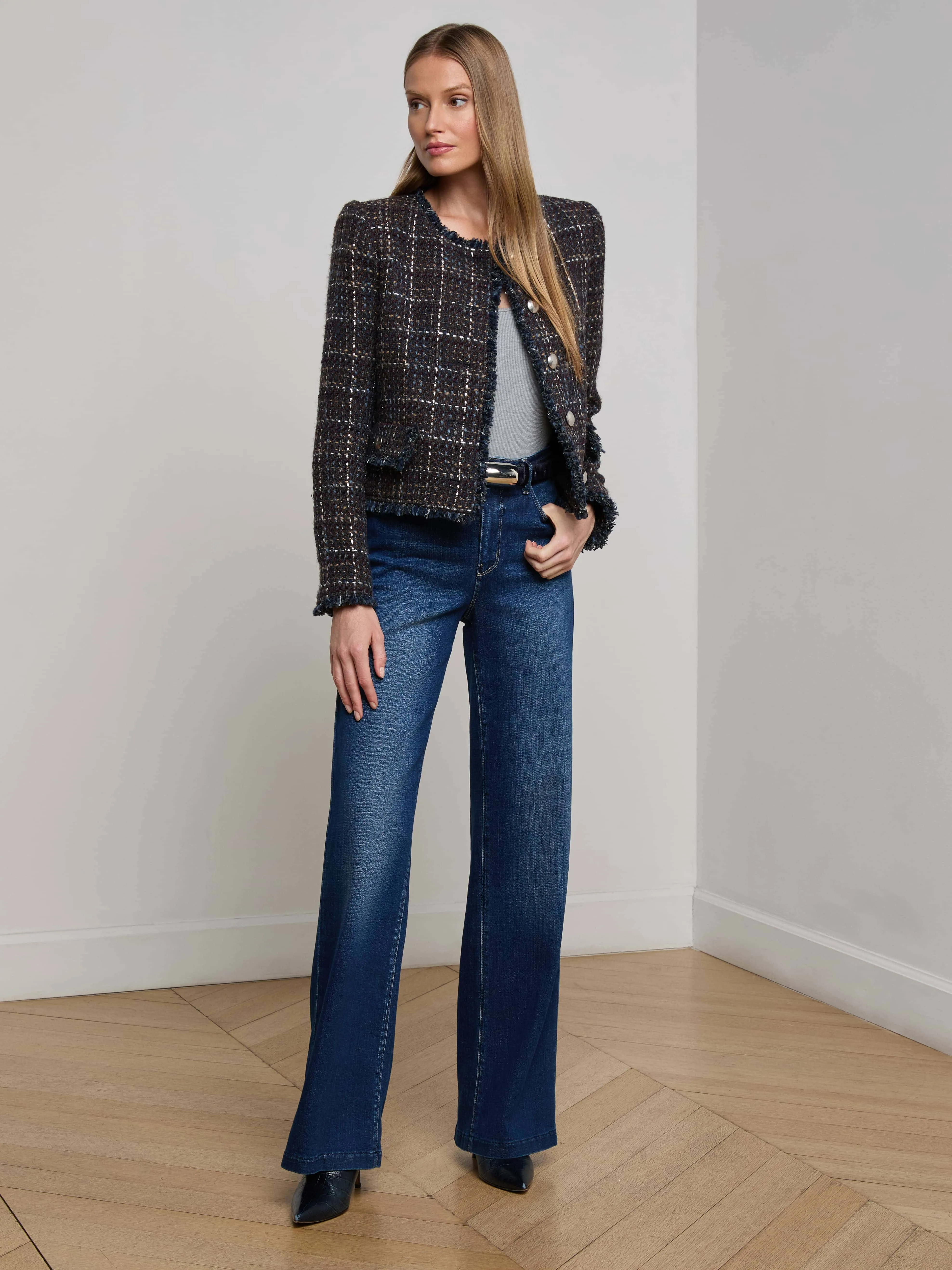 Zaya Tweed Jacket sold by L'AGENCE product image thumbnail 3