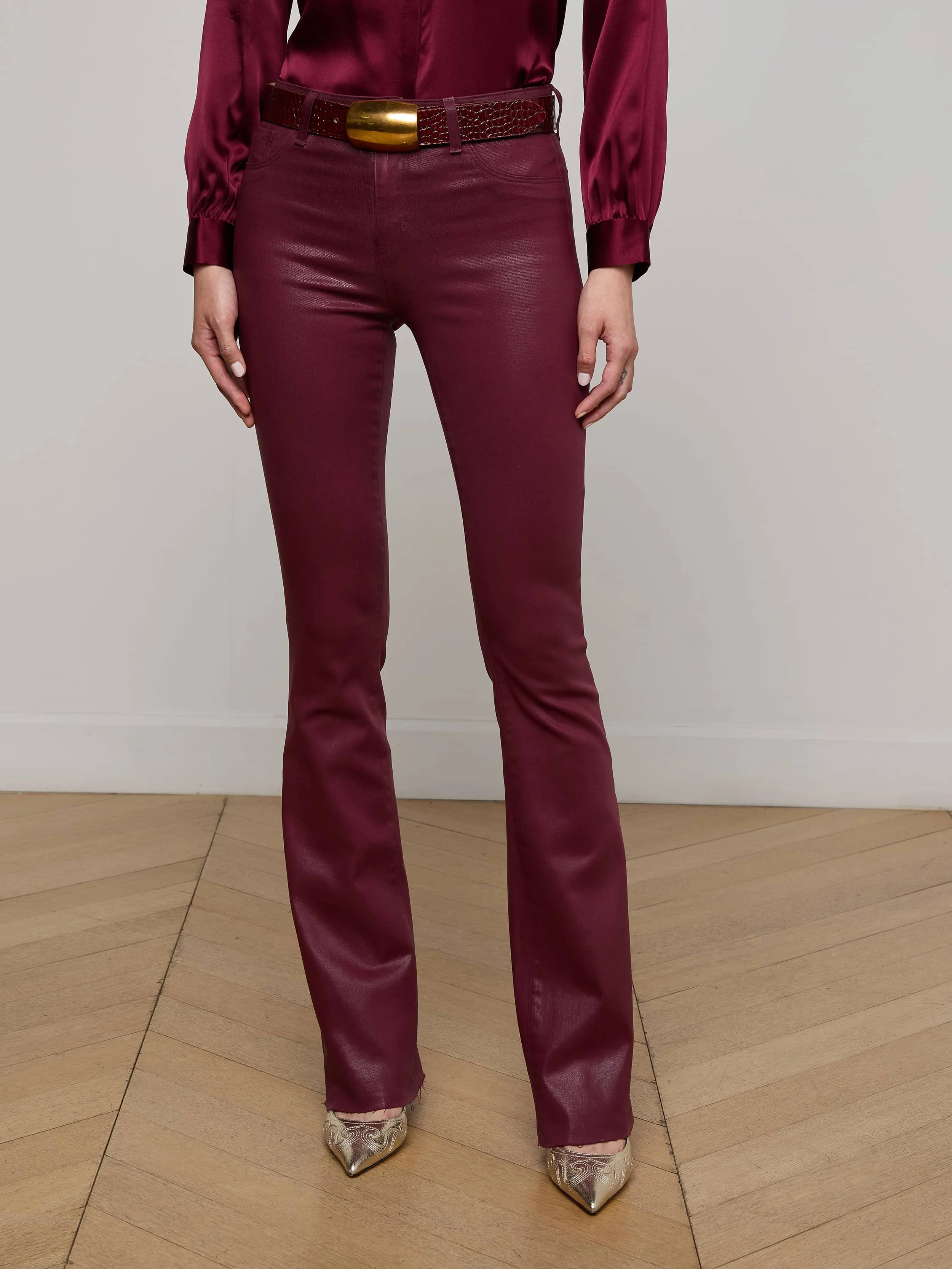 Ruth Coated Straight-Leg Jean sold by L'AGENCE product image thumbnail 2