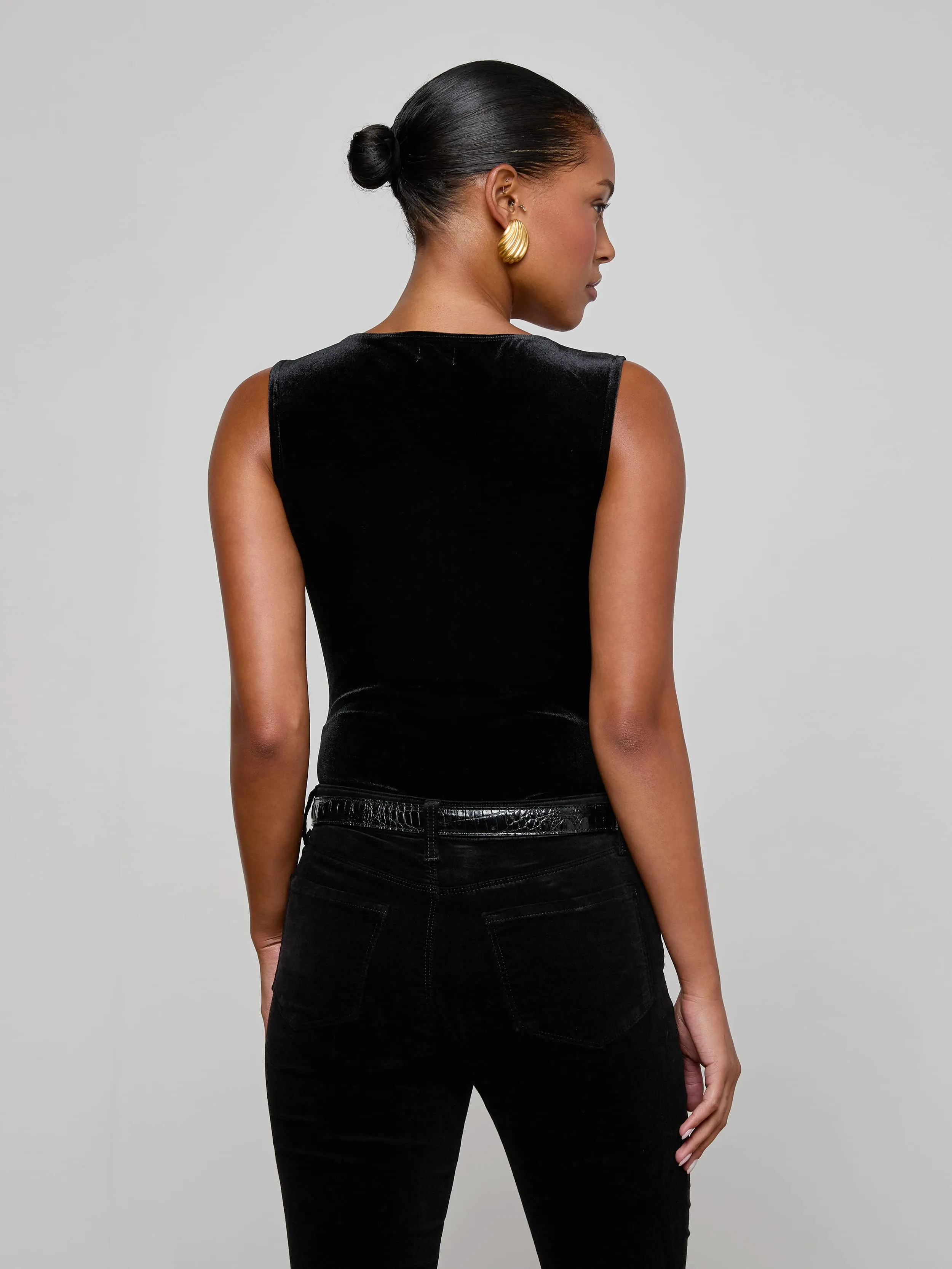 Molly Velvet Bodysuit sold by L'AGENCE product image thumbnail 3