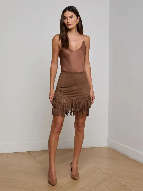 Lyle Vegan Suede Mini Skirt made by L'AGENCE