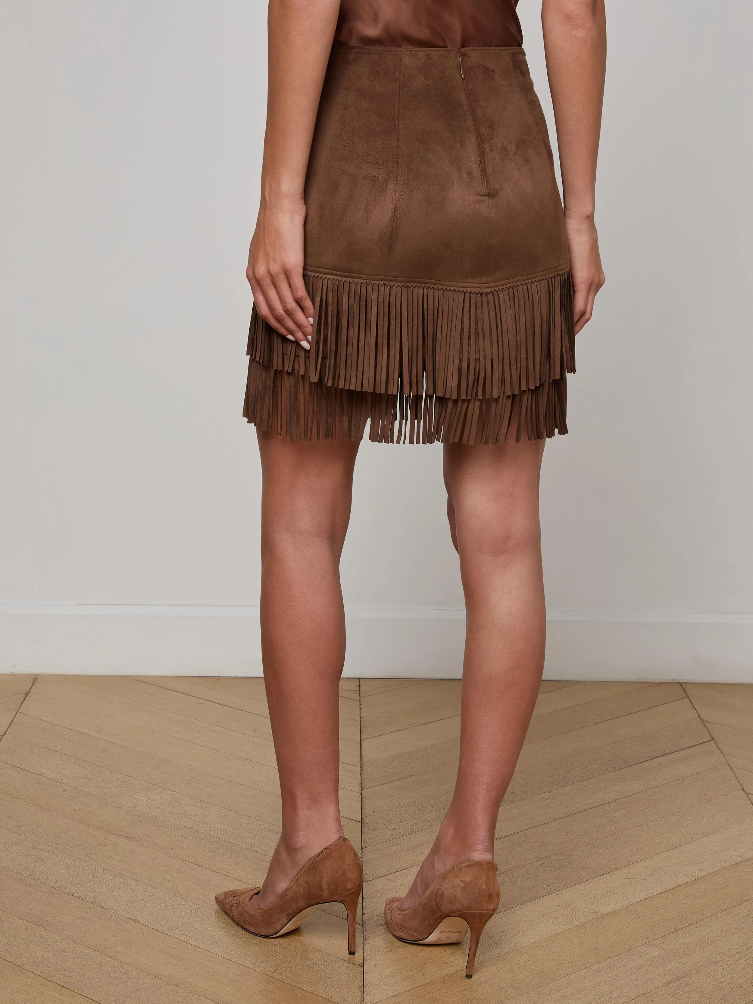 Lyle Vegan Suede Mini Skirt sold by L'AGENCE product image thumbnail 4