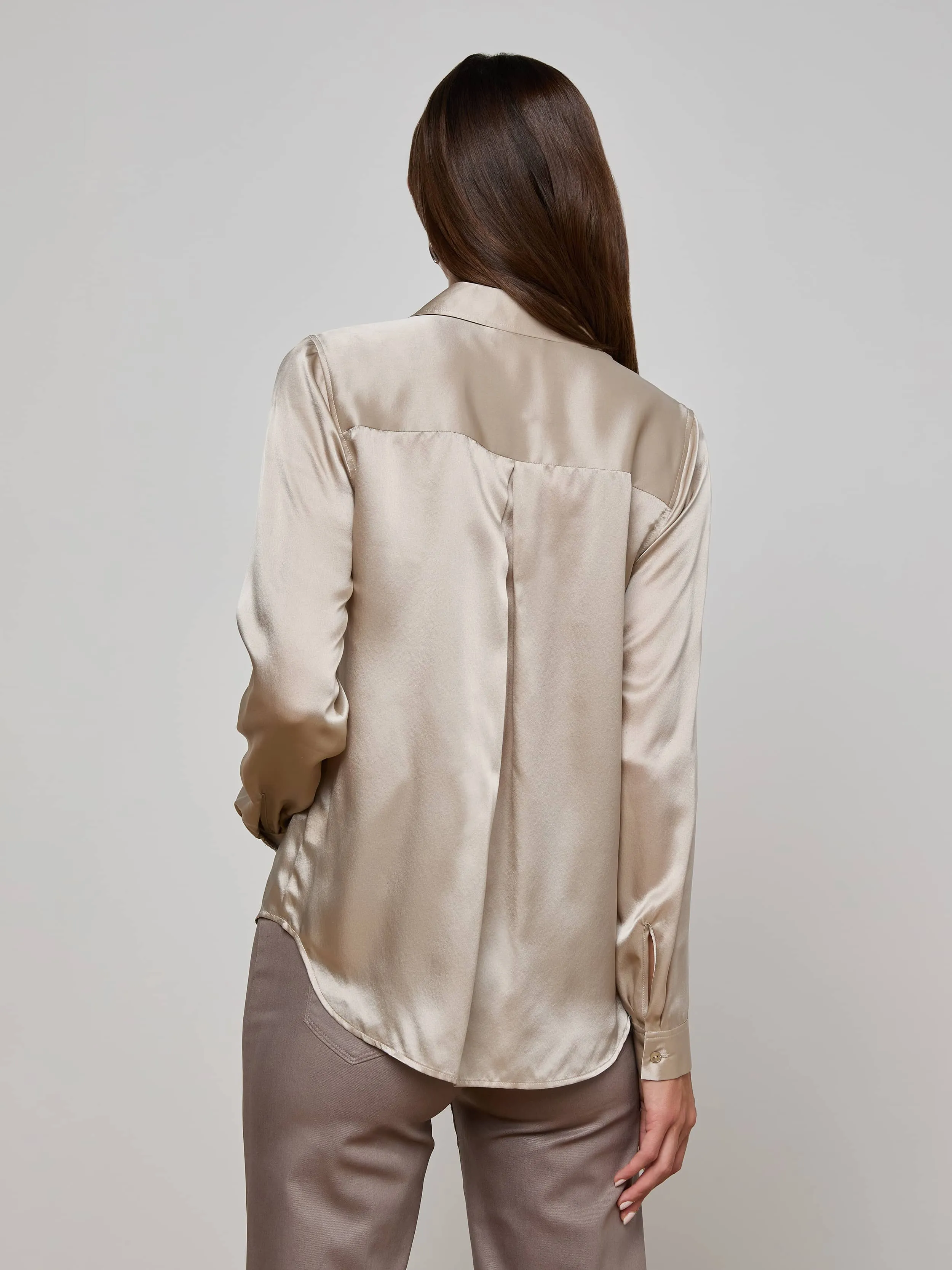 Tyler Silk Blouse sold by L'AGENCE product image thumbnail 4