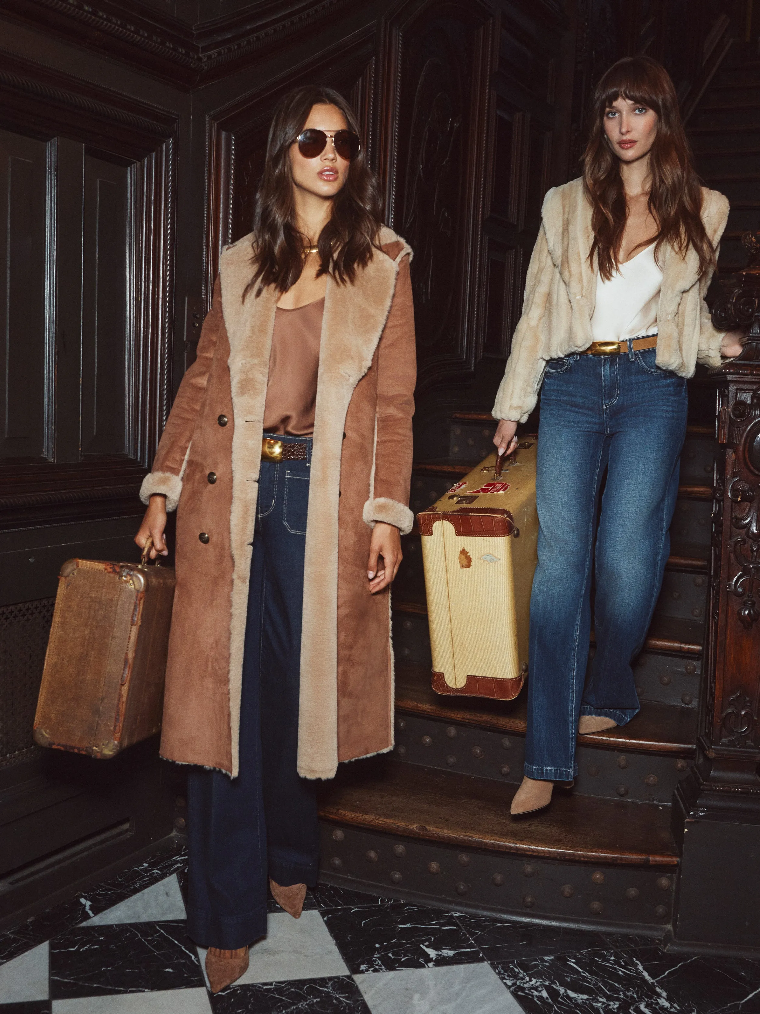 Citron Faux Fur Maxi Coat sold by L'AGENCE product image thumbnail 2