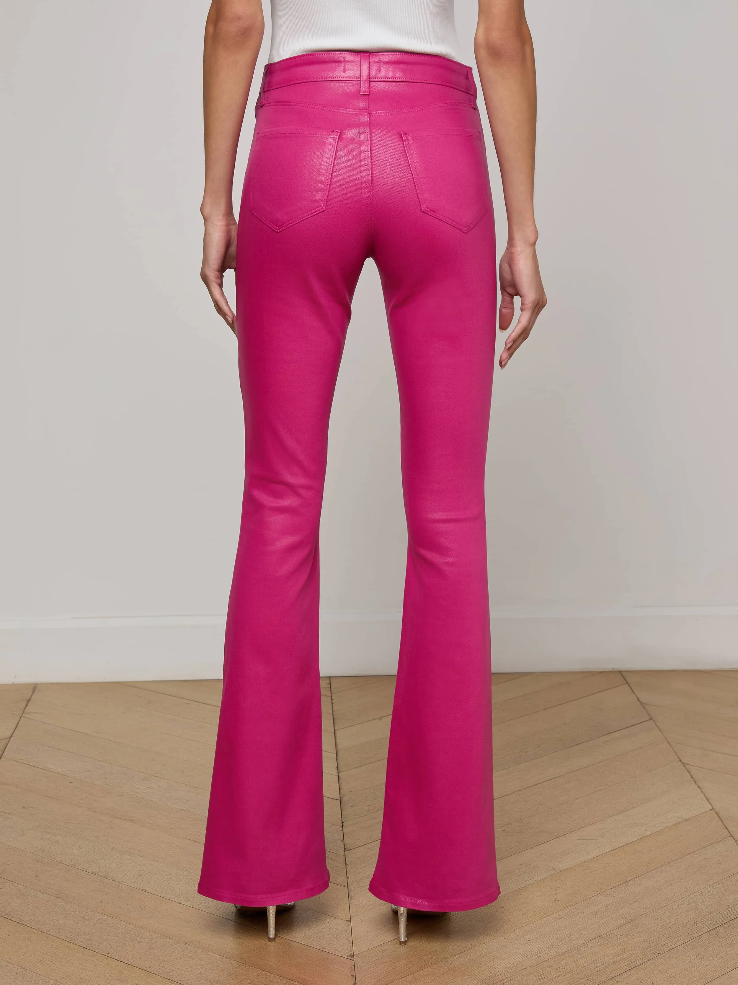 Marty Coated Flare Jean sold by L'AGENCE product image thumbnail 4
