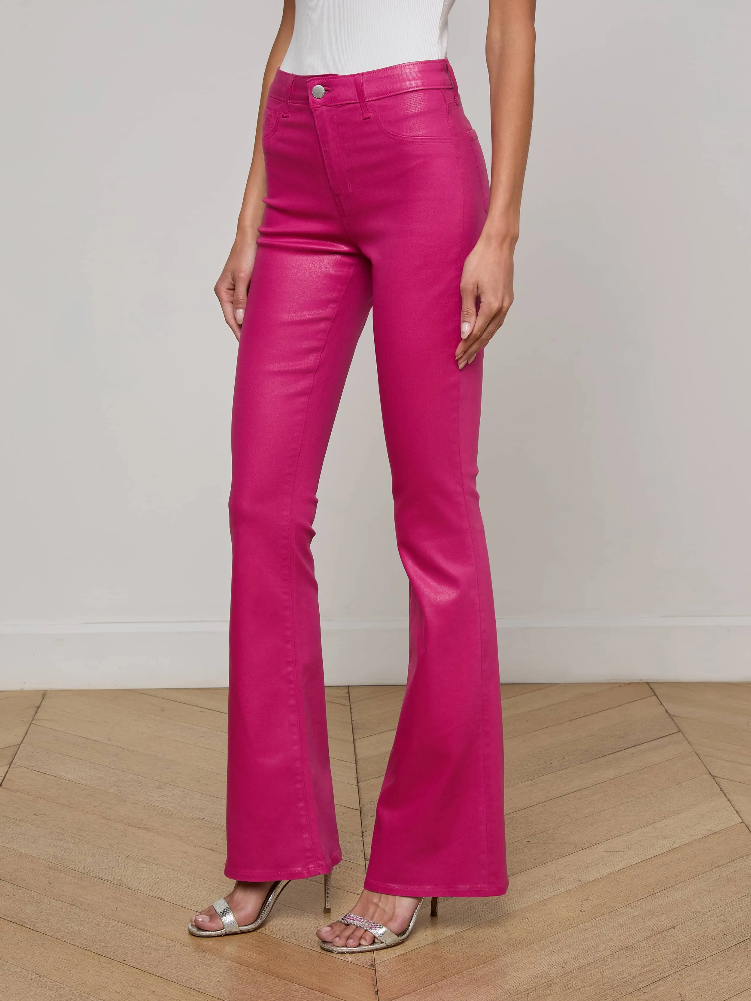 Marty Coated Flare Jean sold by L'AGENCE product image thumbnail 3