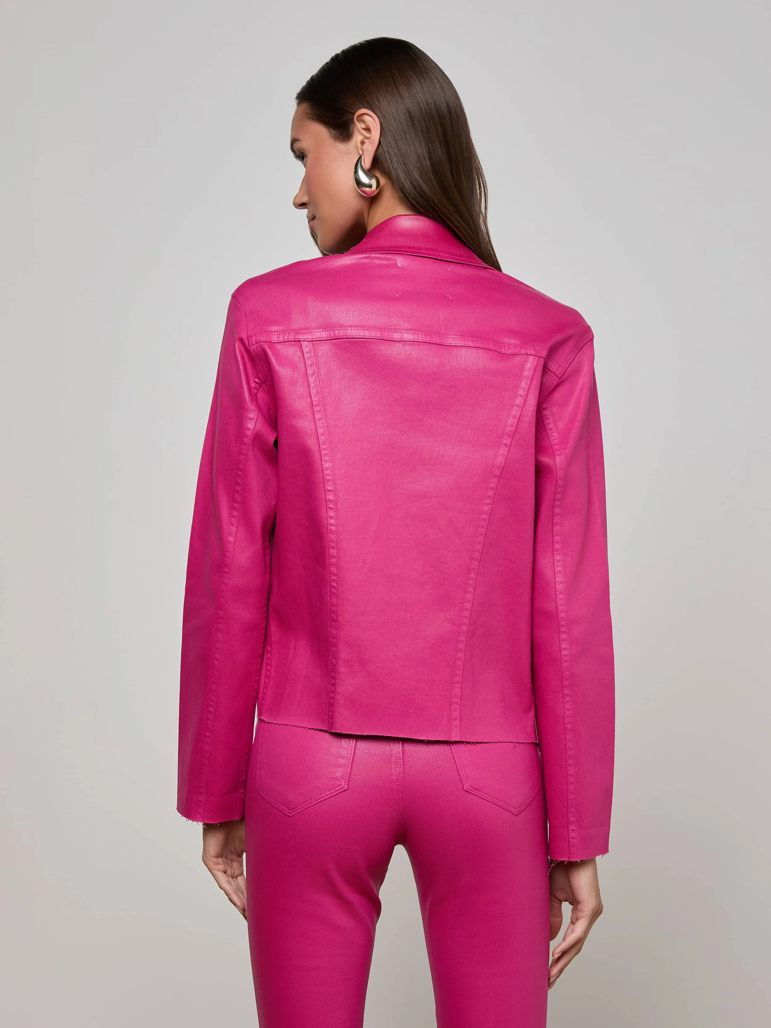 Janelle Coated Jean Jacket sold by L'AGENCE product image thumbnail 4