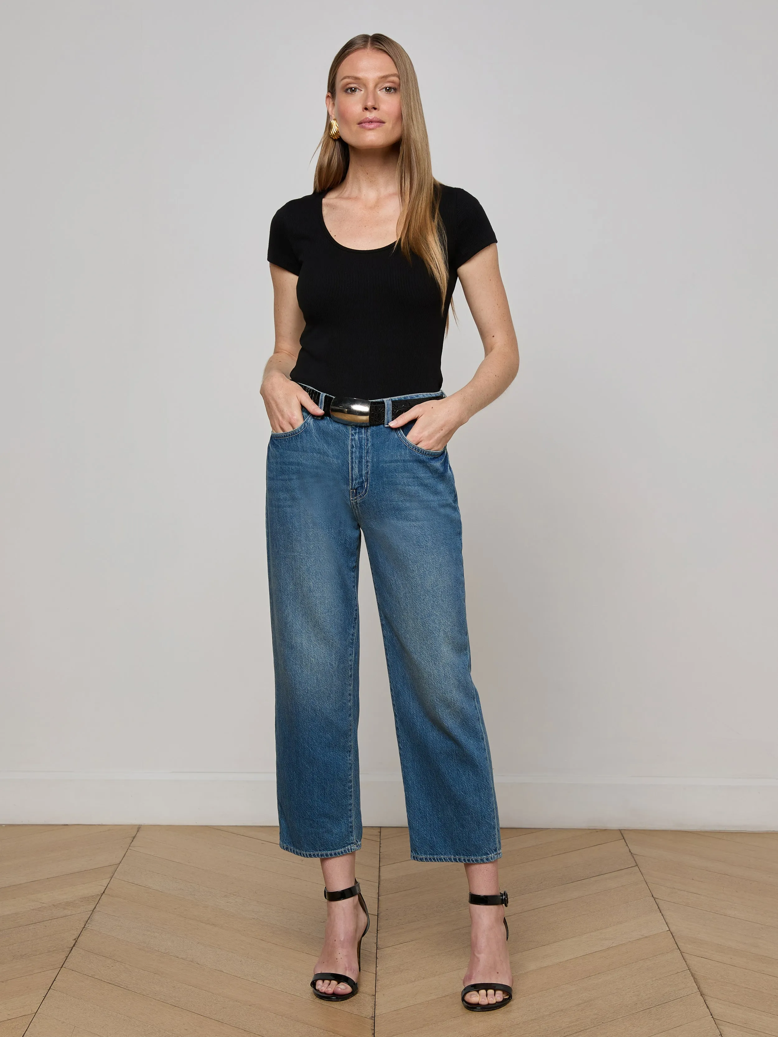 Brynlee Scoopneck Tee sold by L'AGENCE product image thumbnail 3