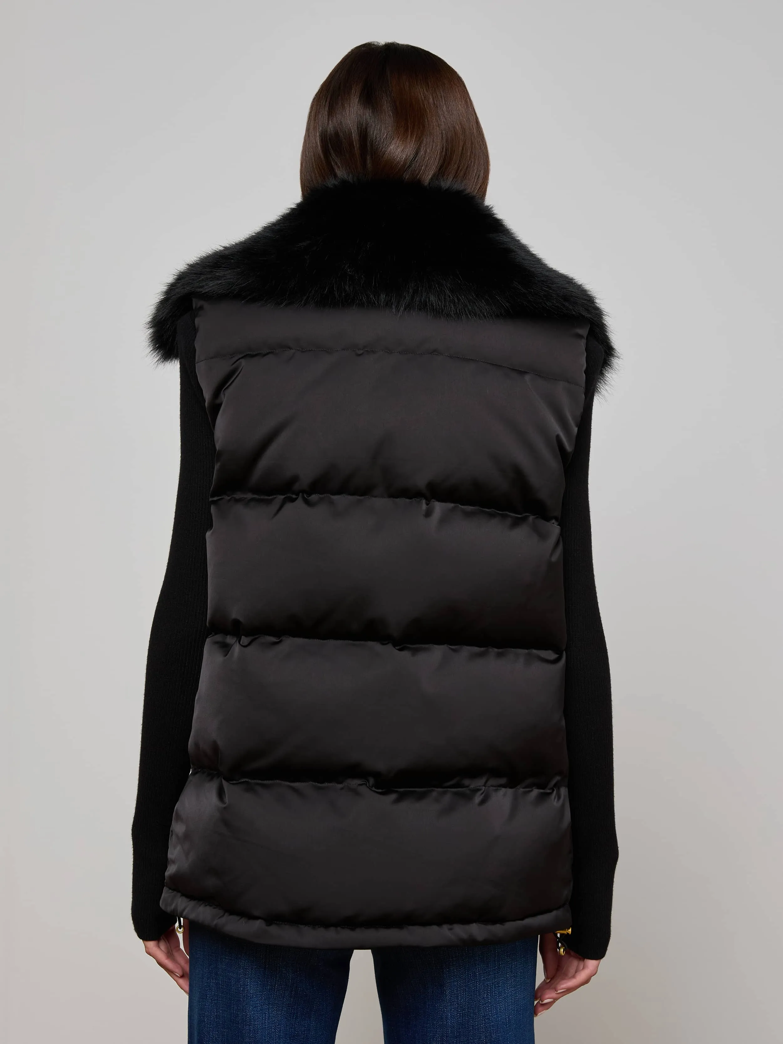 Nalo Faux Fur Puffer Vest sold by L'AGENCE product image thumbnail 4