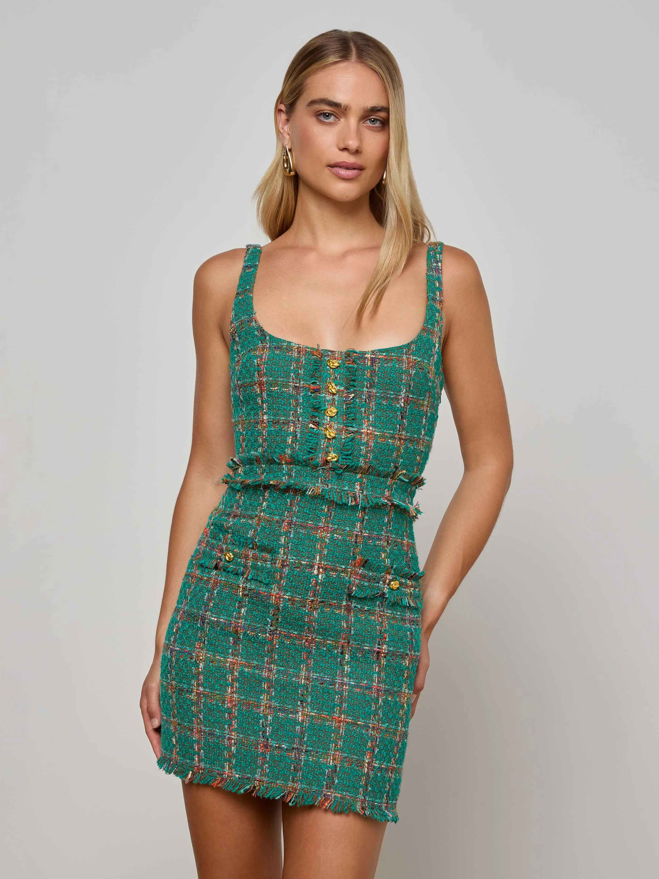 Valli Tweed Mini Dress sold by L'AGENCE product image thumbnail 3