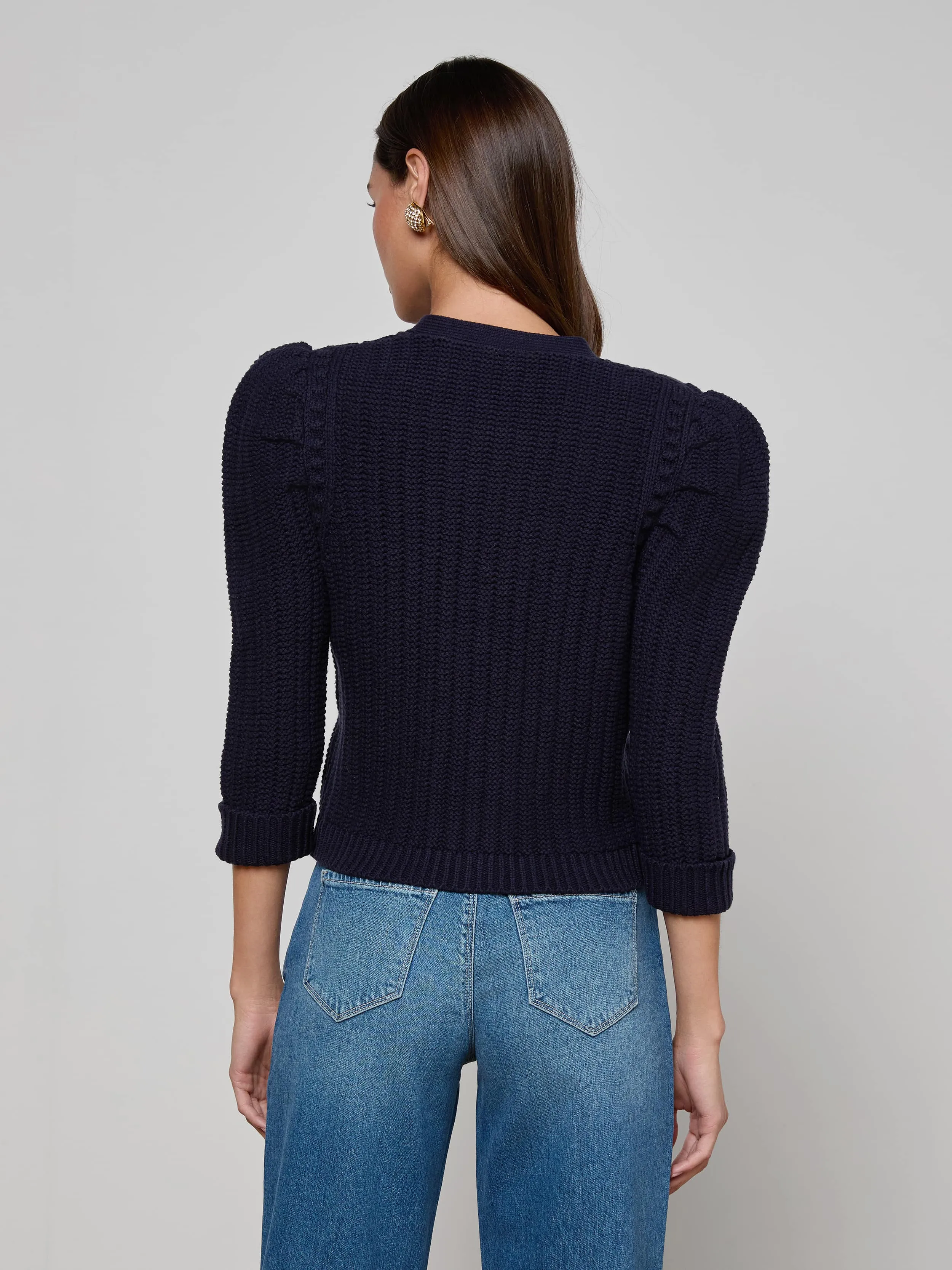 Delli Cropped Cardigan sold by L'AGENCE product image thumbnail 5