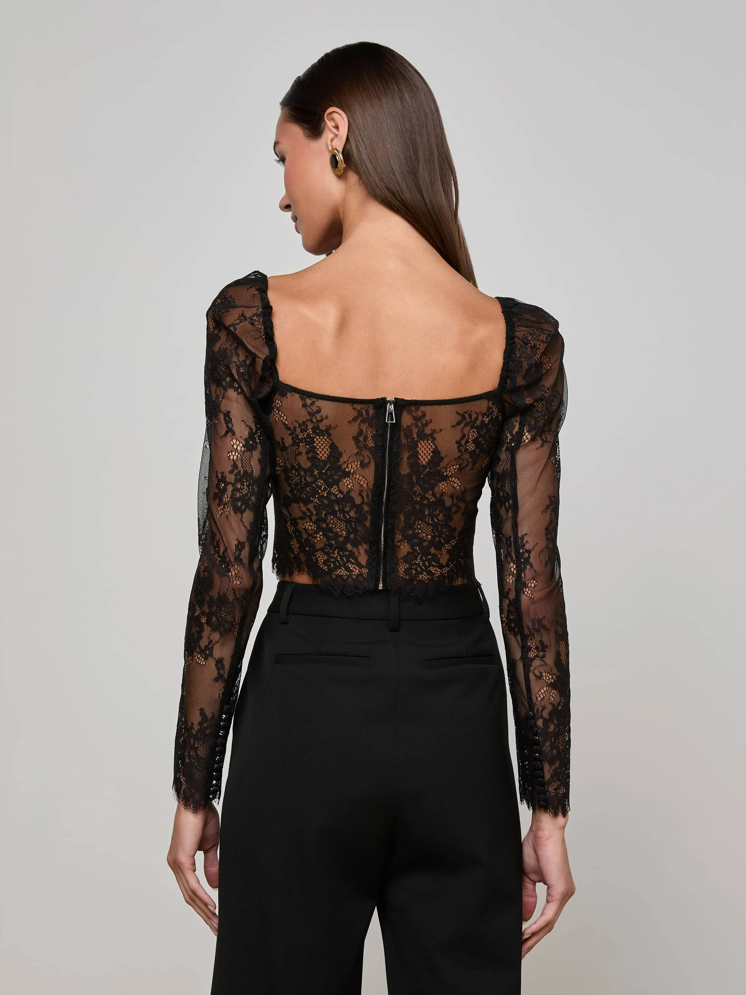 Lori Lace Bustier Top sold by L'AGENCE product image thumbnail 4