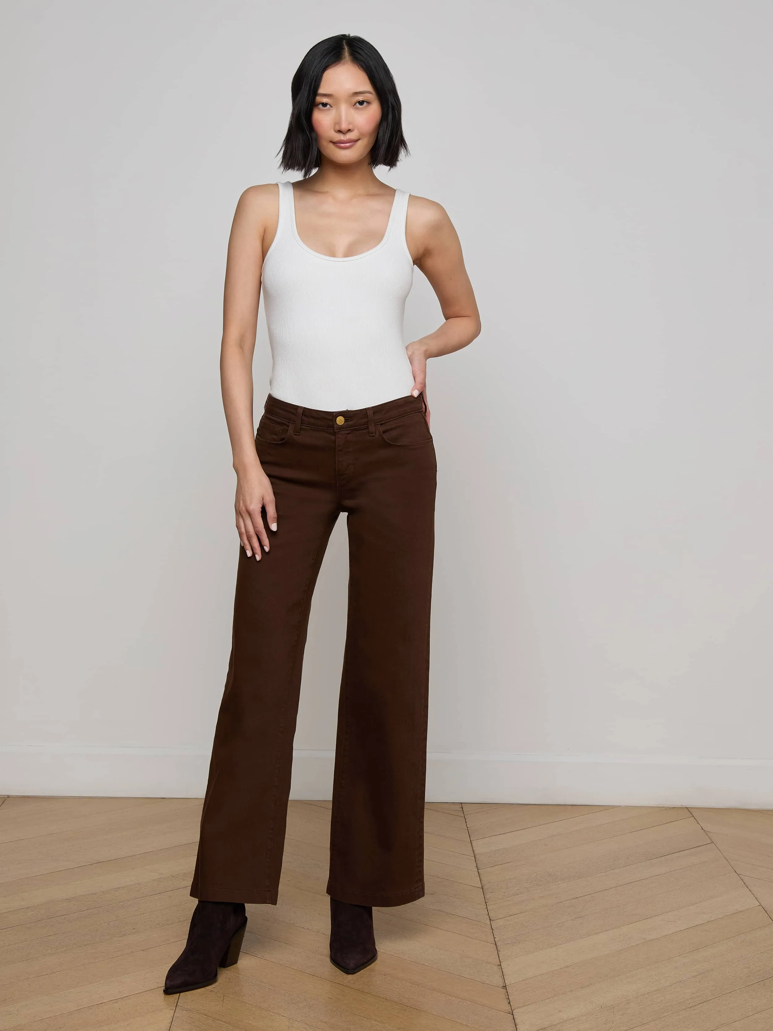 Joanne Low-Rise Wide-Leg Jean sold by L'AGENCE