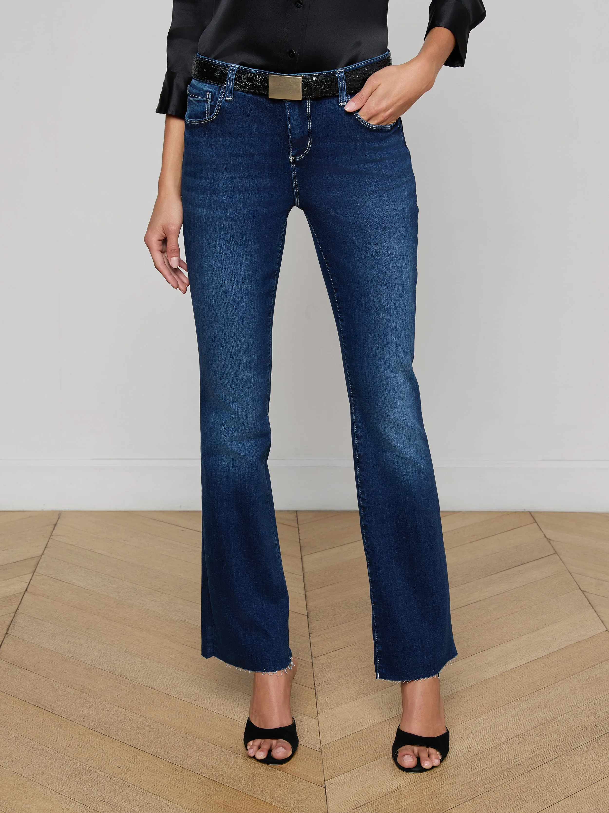 Sneeki Low-Rise Straight-Leg Jean sold by L'AGENCE product image thumbnail 2