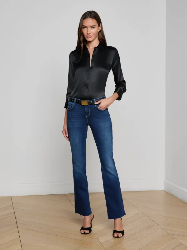 Sneeki Low-Rise Straight-Leg Jean sold by L'AGENCE
