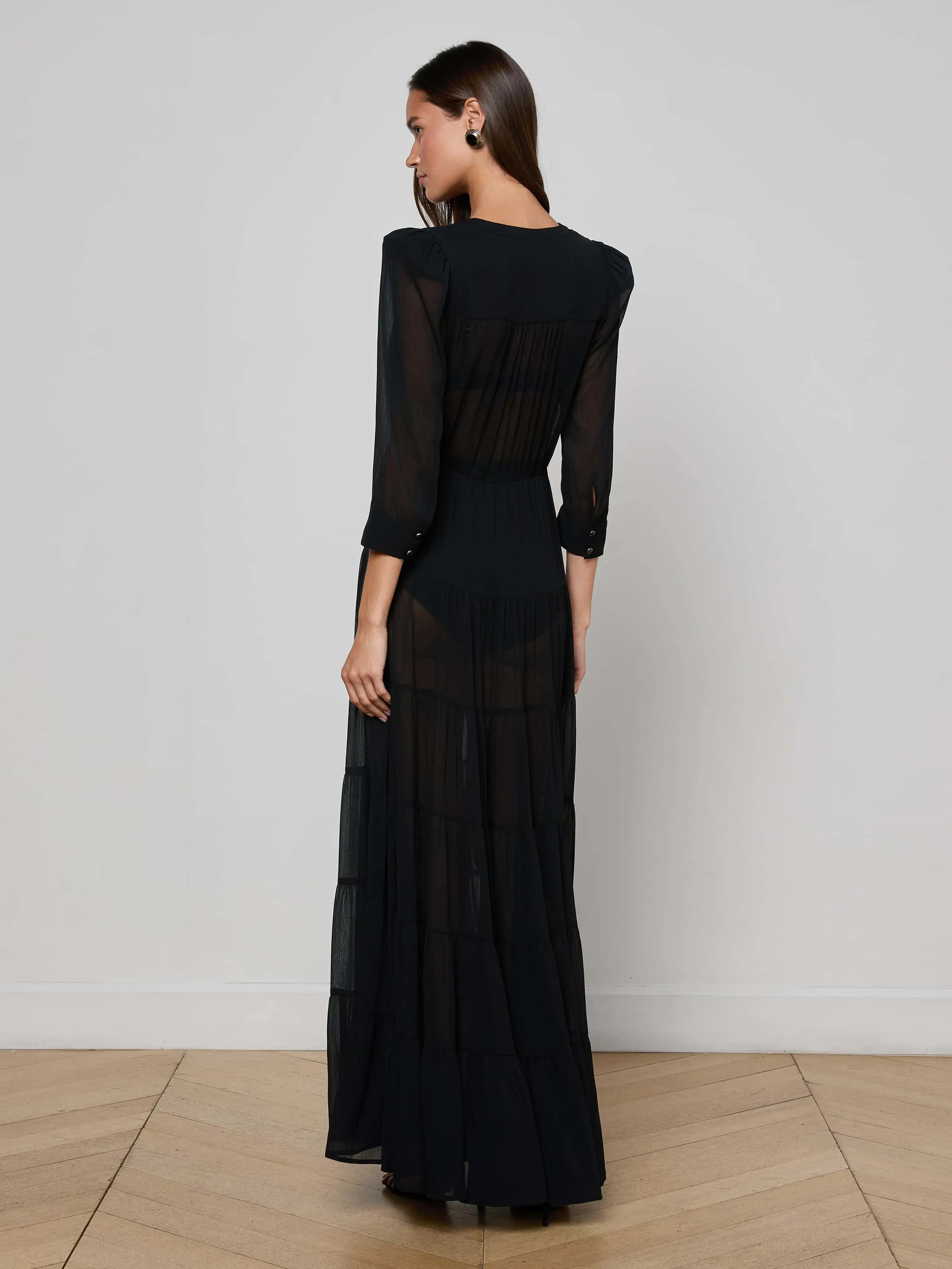 Seraphina Tiered Maxi Dress sold by L'AGENCE product image thumbnail 3