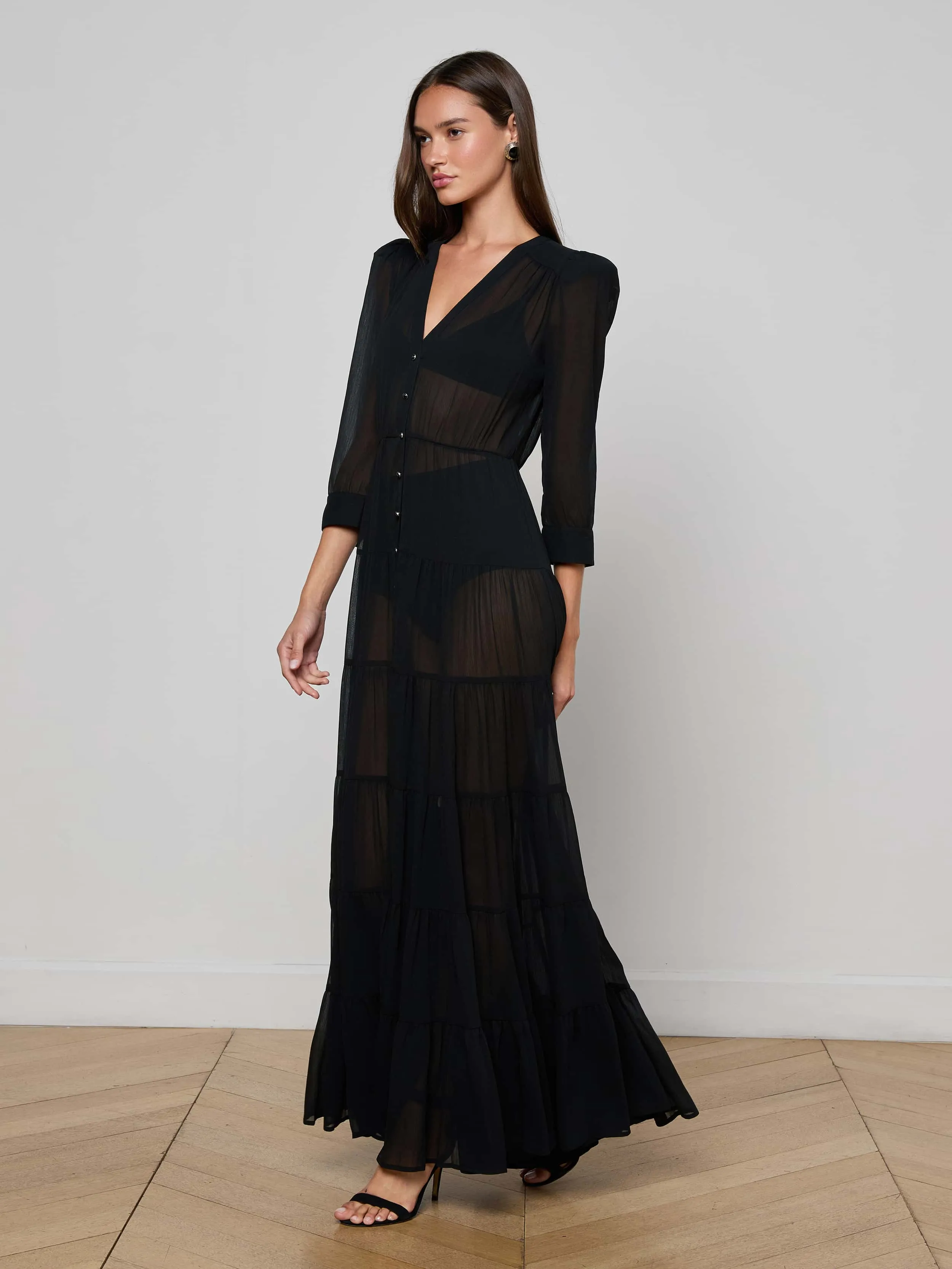 Seraphina Tiered Maxi Dress sold by L'AGENCE product image thumbnail 2