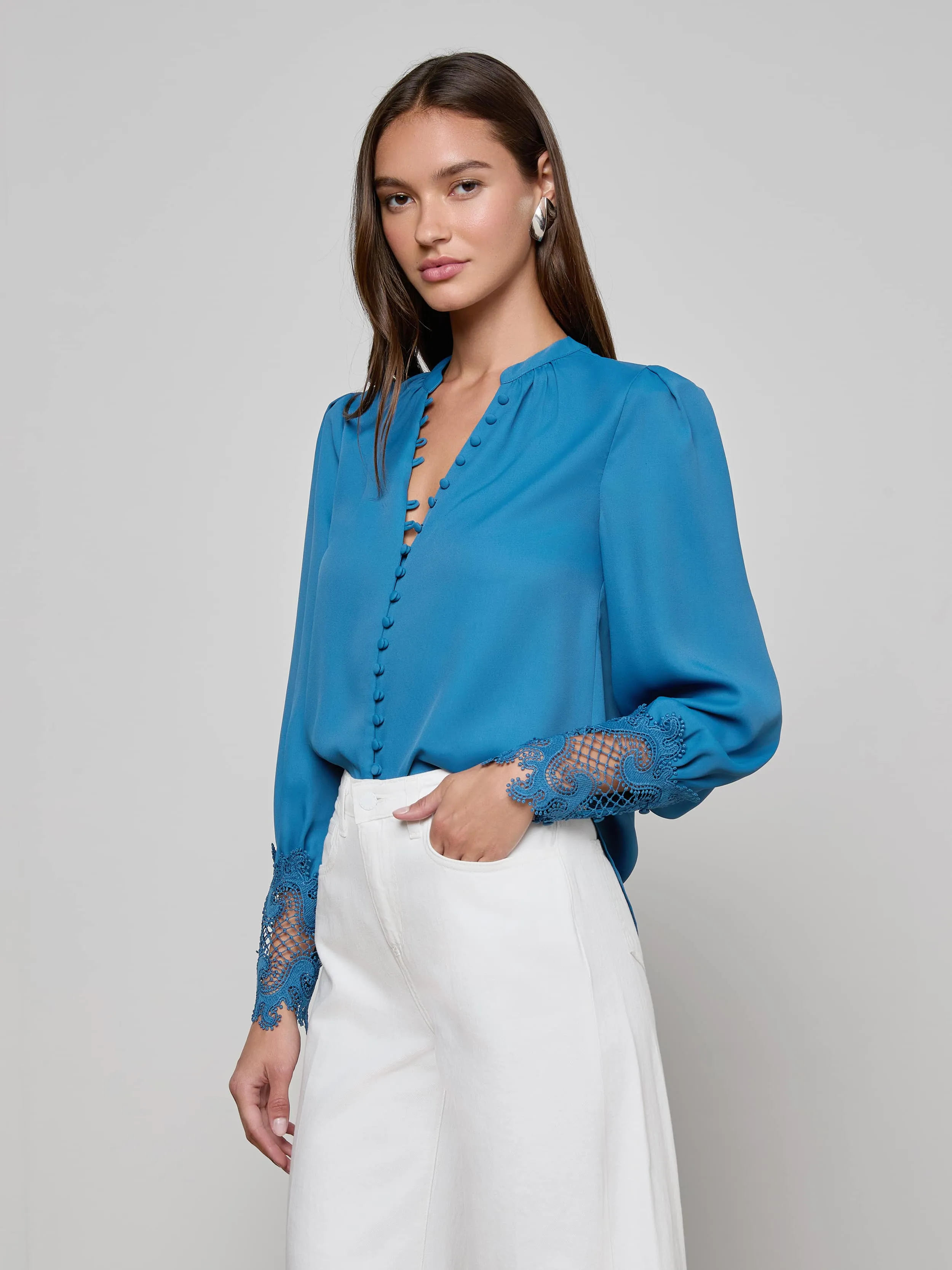 Ava Blouse sold by L'AGENCE product image thumbnail 3