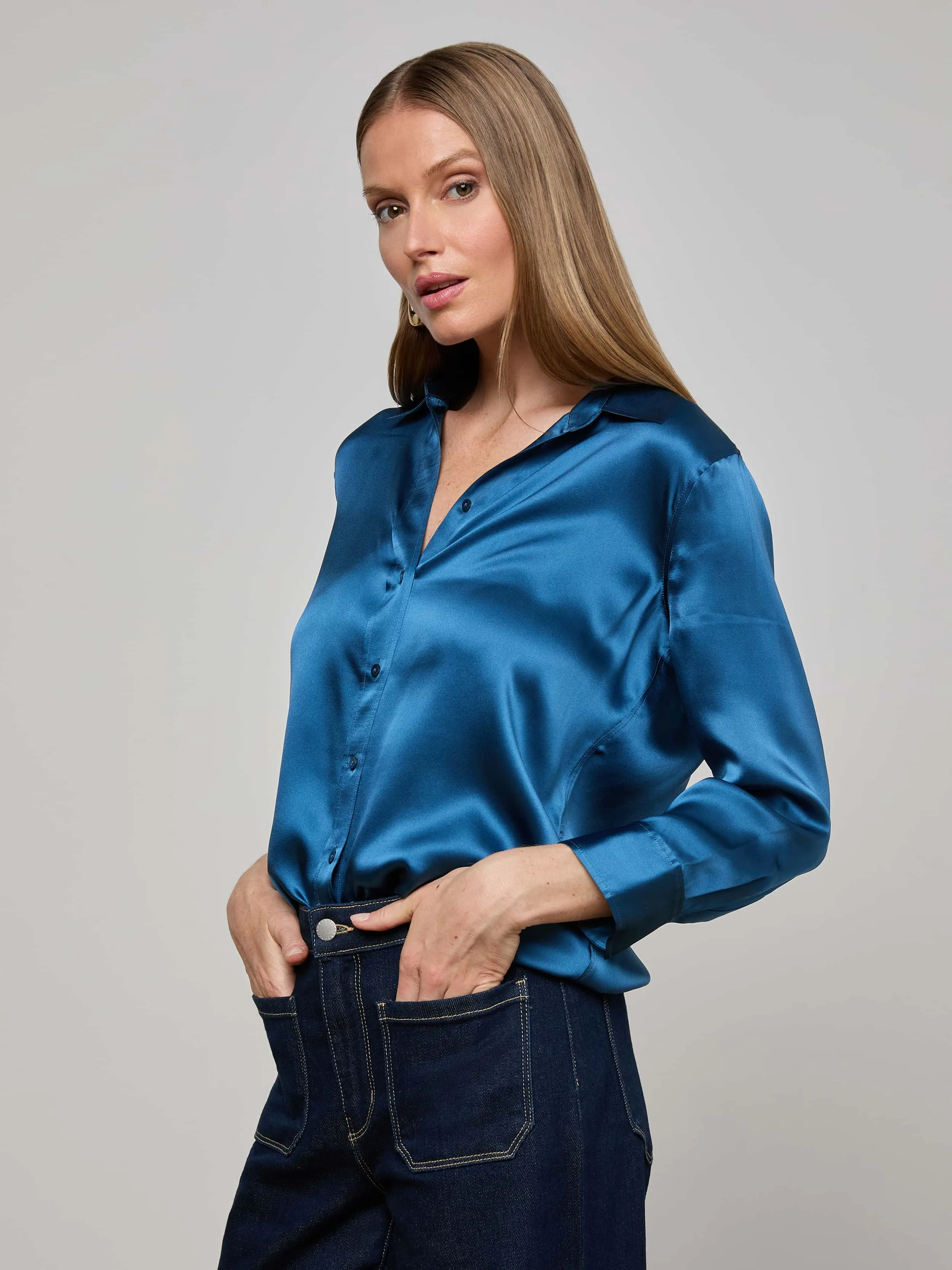 Dani Silk Blouse sold by L'AGENCE product image thumbnail 2