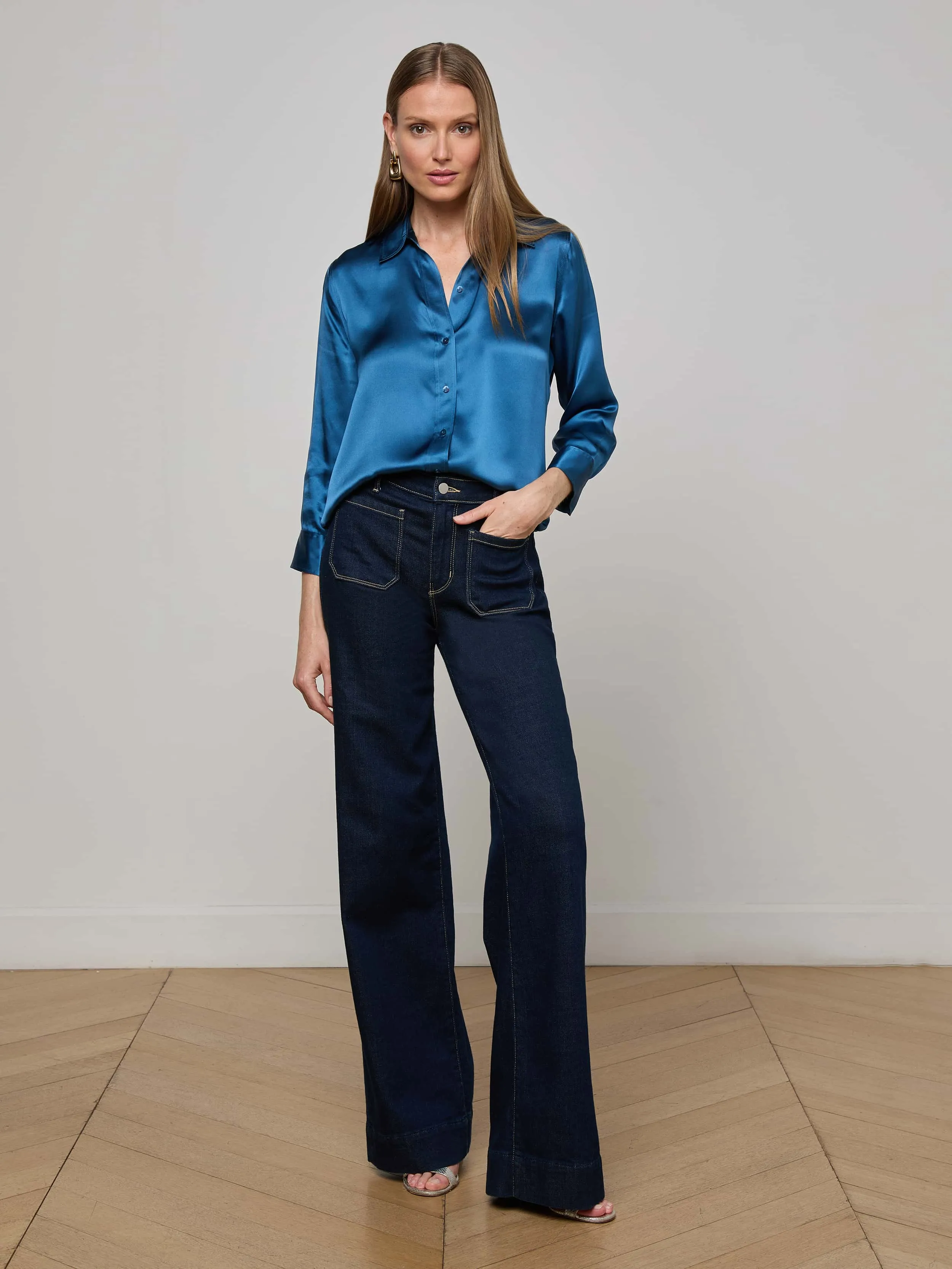 Dani Silk Blouse sold by L'AGENCE product image thumbnail 3