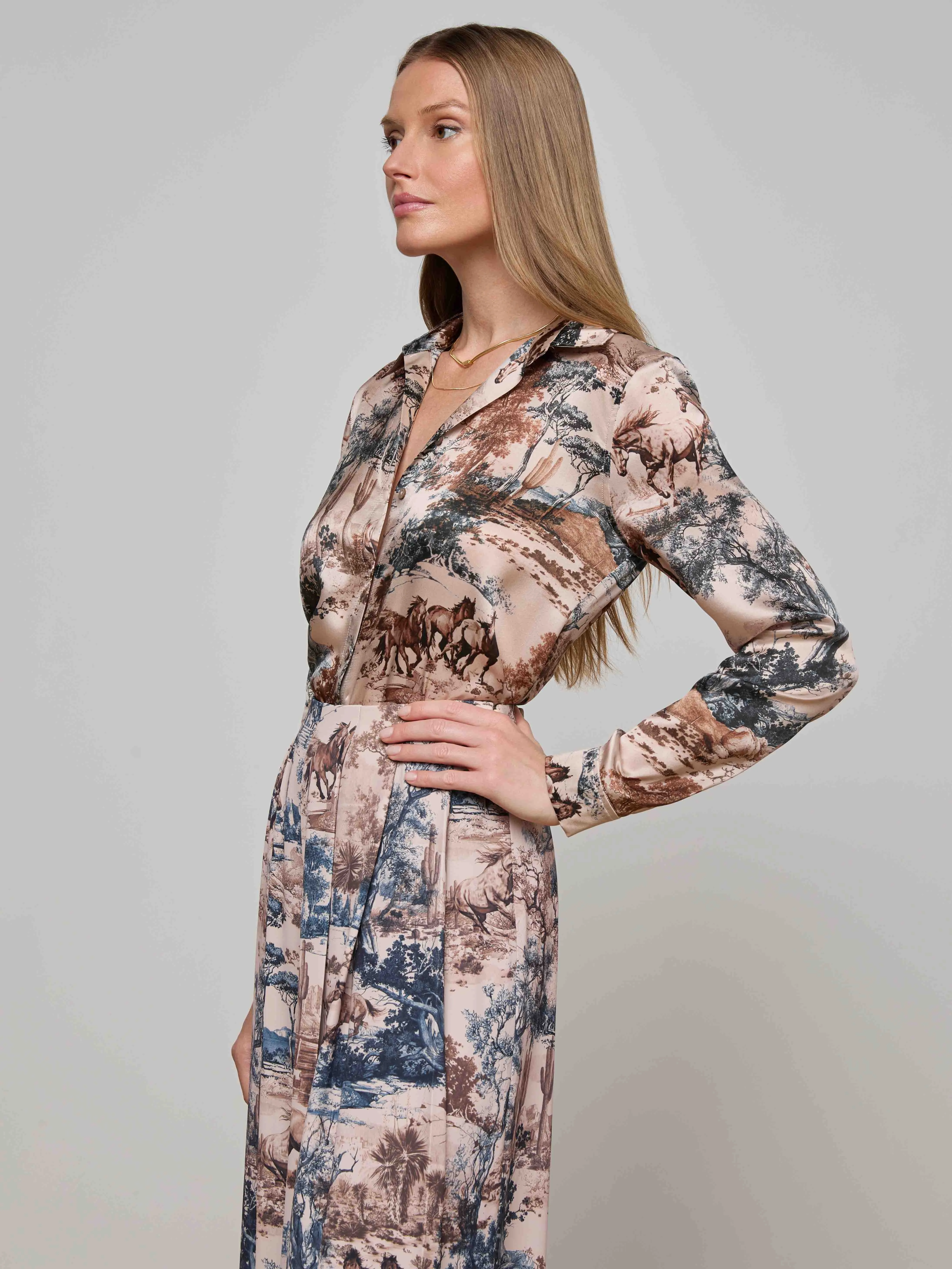 Tyler Silk Blouse sold by L'AGENCE product image thumbnail 2